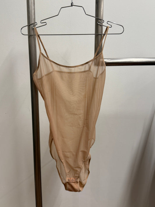 Calvin Klein Sheer Nude Mesh Bodysuit 1998׳s