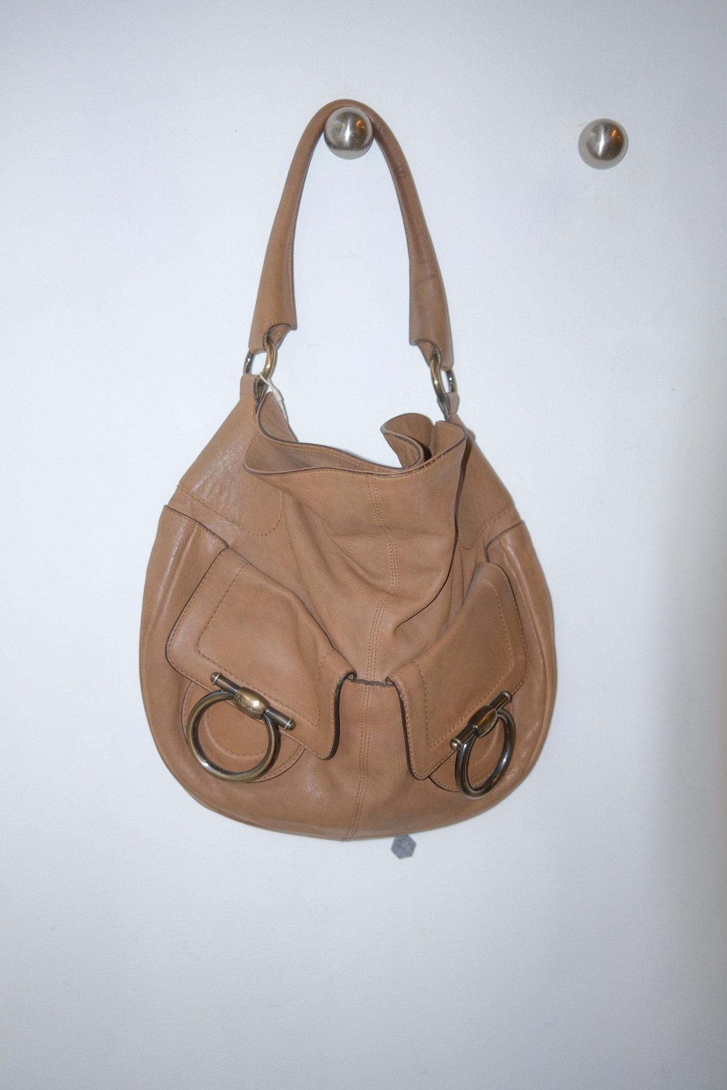 Salvatore Ferragamo Nappa Ring Shoulder Bag c.2005–2009