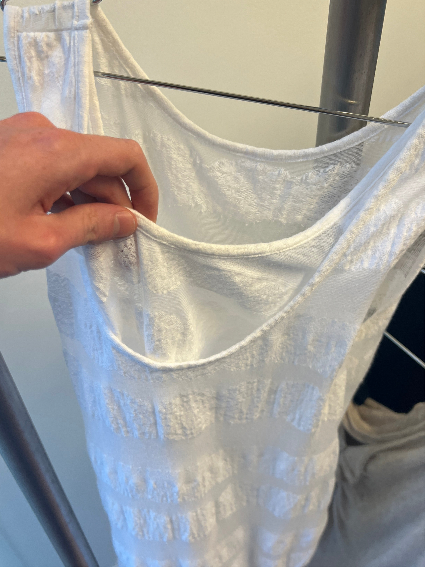 LIMI feu Sheer Cotton Tank Dress