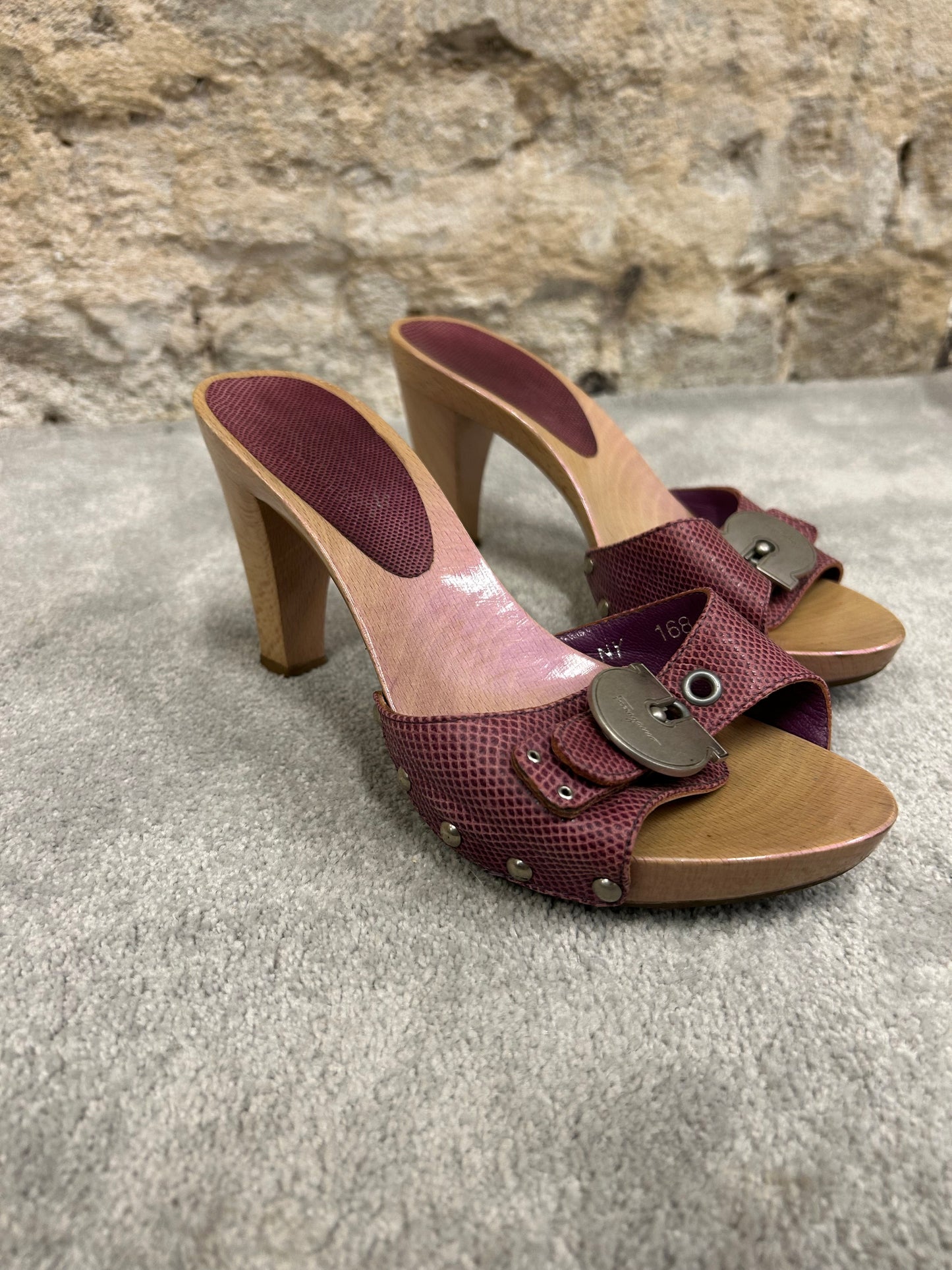 Salvatore Ferragamo wooden heels