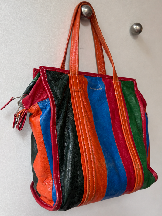 Balenciaga Circa 2017 Bazar Shopper S Multicolor Leather Bag