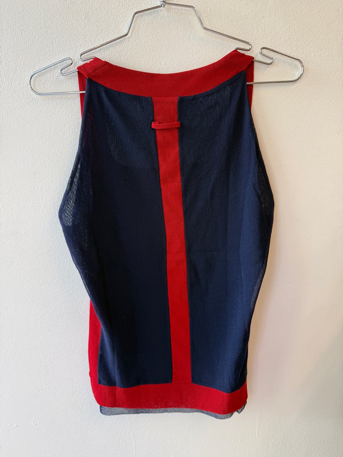 Jean Paul Gaultier Soleil Sheer Colorblock Tank Top 2000s