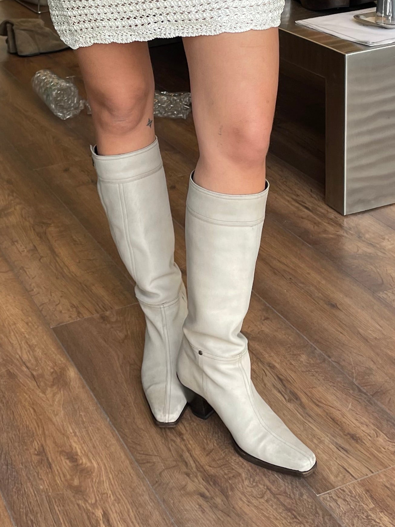 Miu Miu Nubuck Knee-High Boots 2003's 35.5 EU
