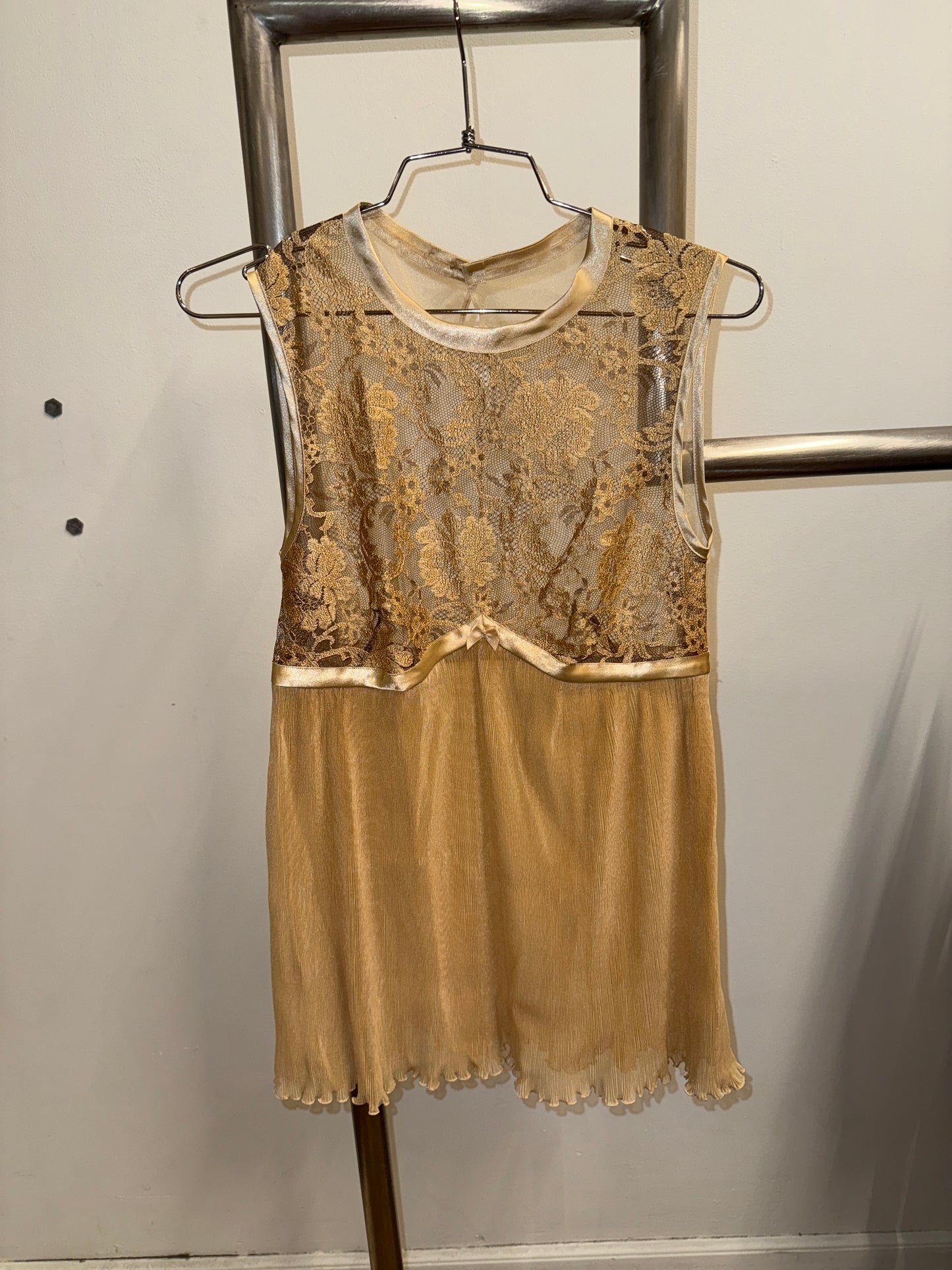 Vintage Parisian Lace & Chiffon Top