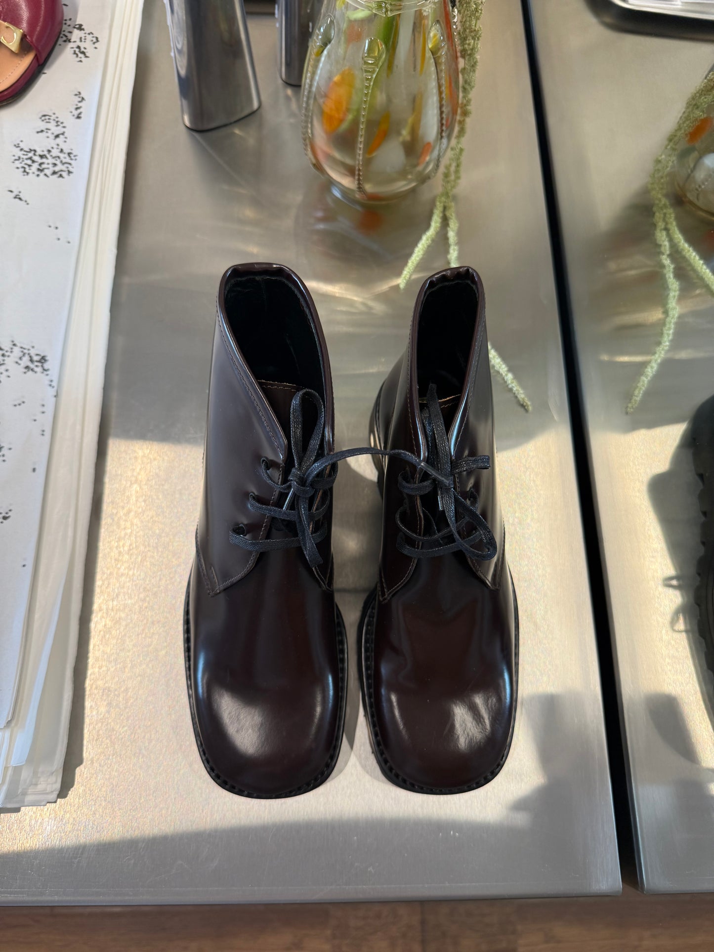 Prada Leather Combat Boots 2001s