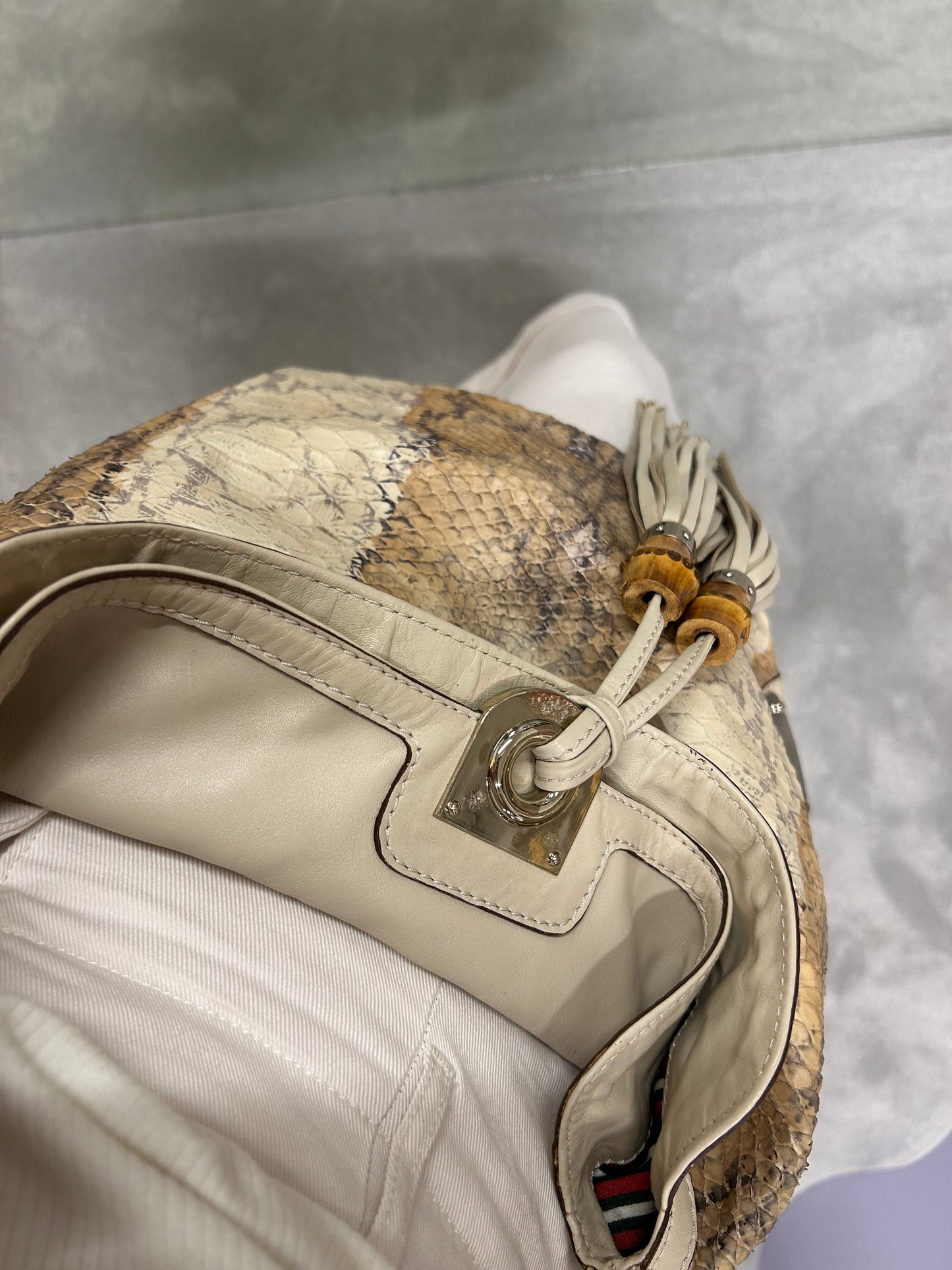 GUCCI indy Pyton hobo bag