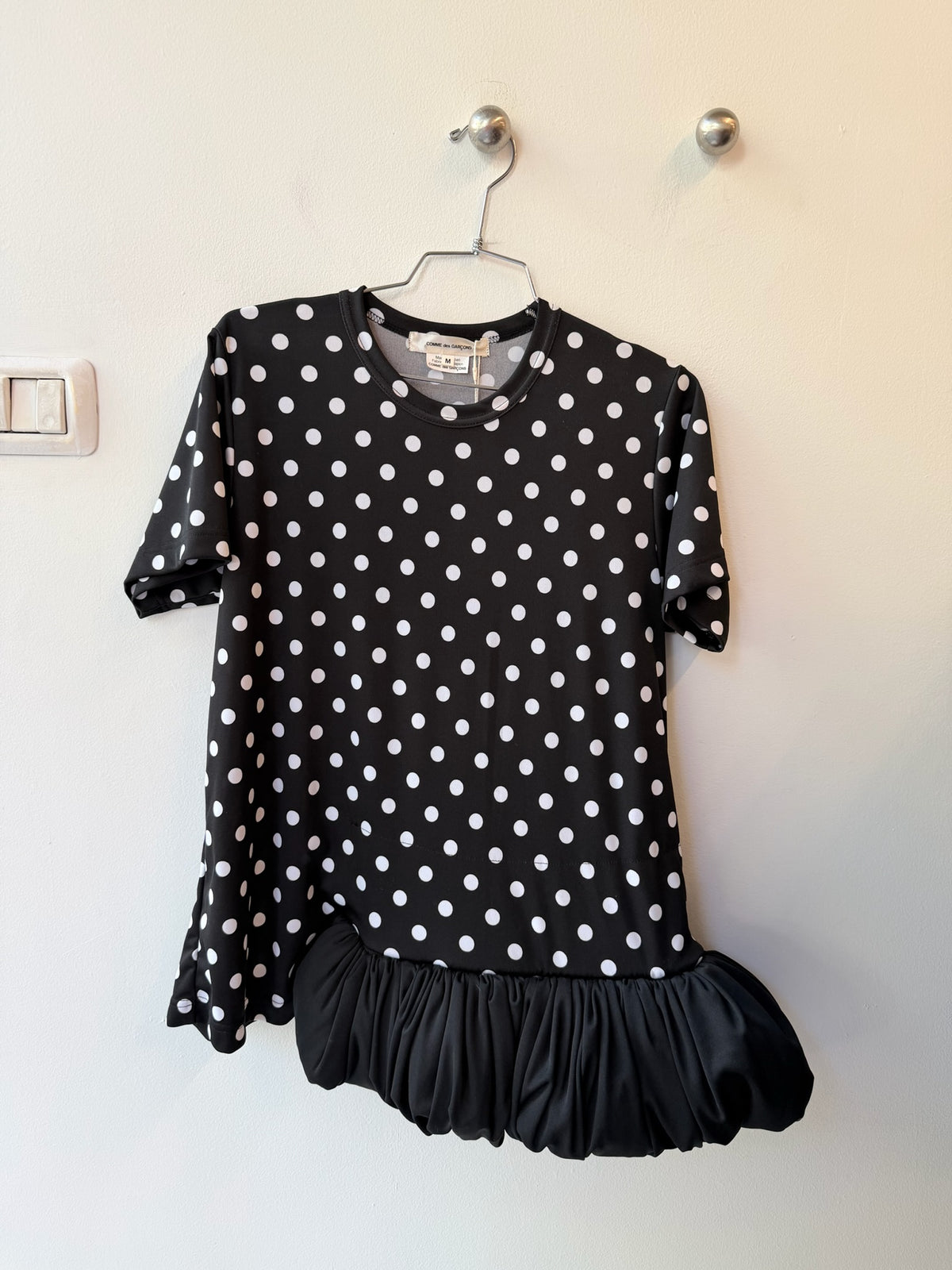 Comme des Garçons 2022 Polka Dot Asymmetric Ruffle Tunic – AD2021