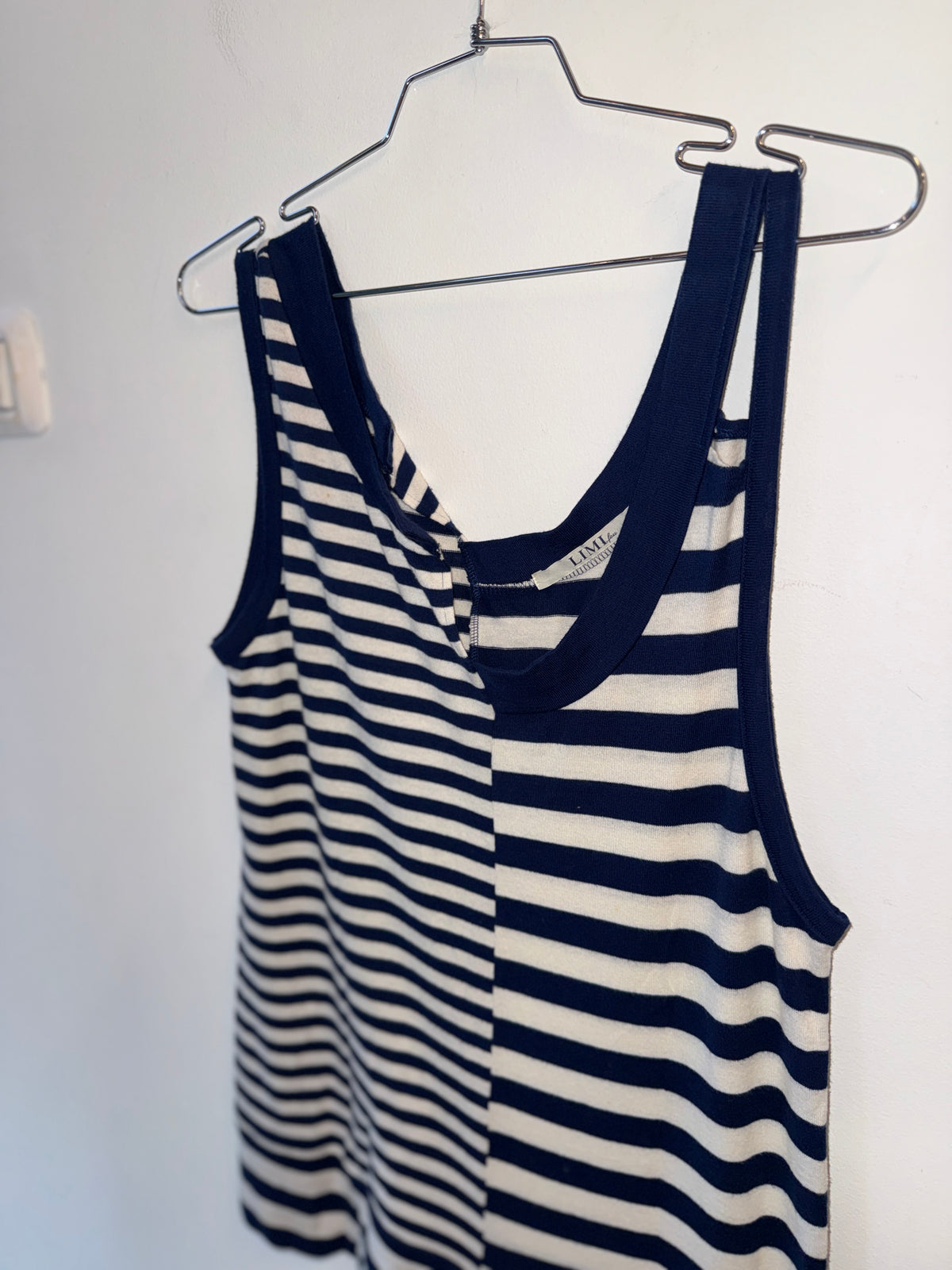 LIMI feu Asymmetric Stripe Cotton Tank