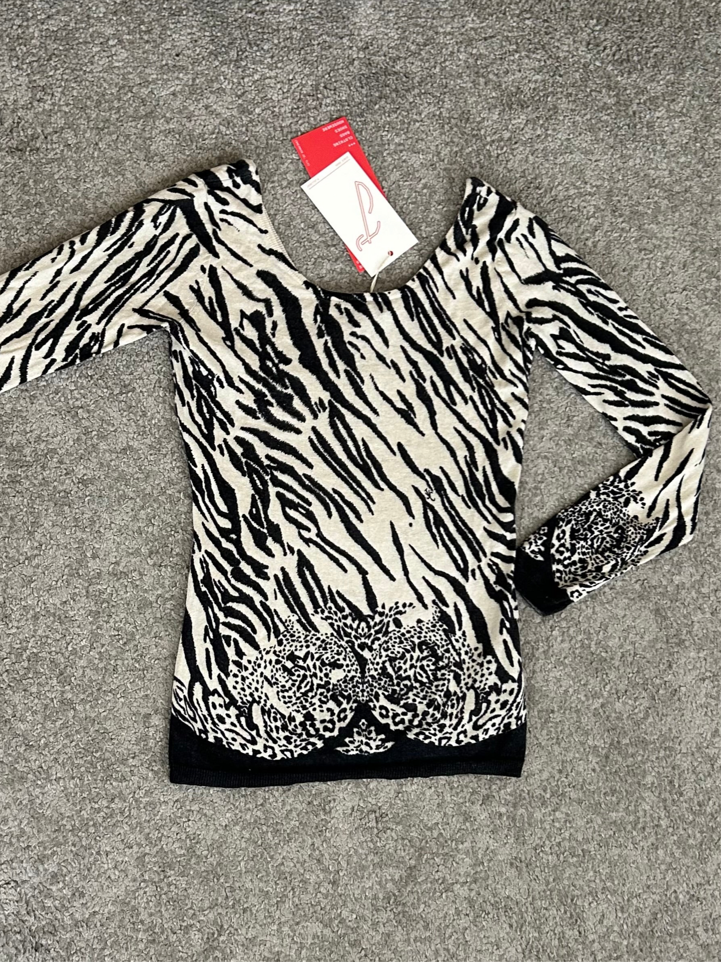 VERSACE Jeans Couture zebra print blouse