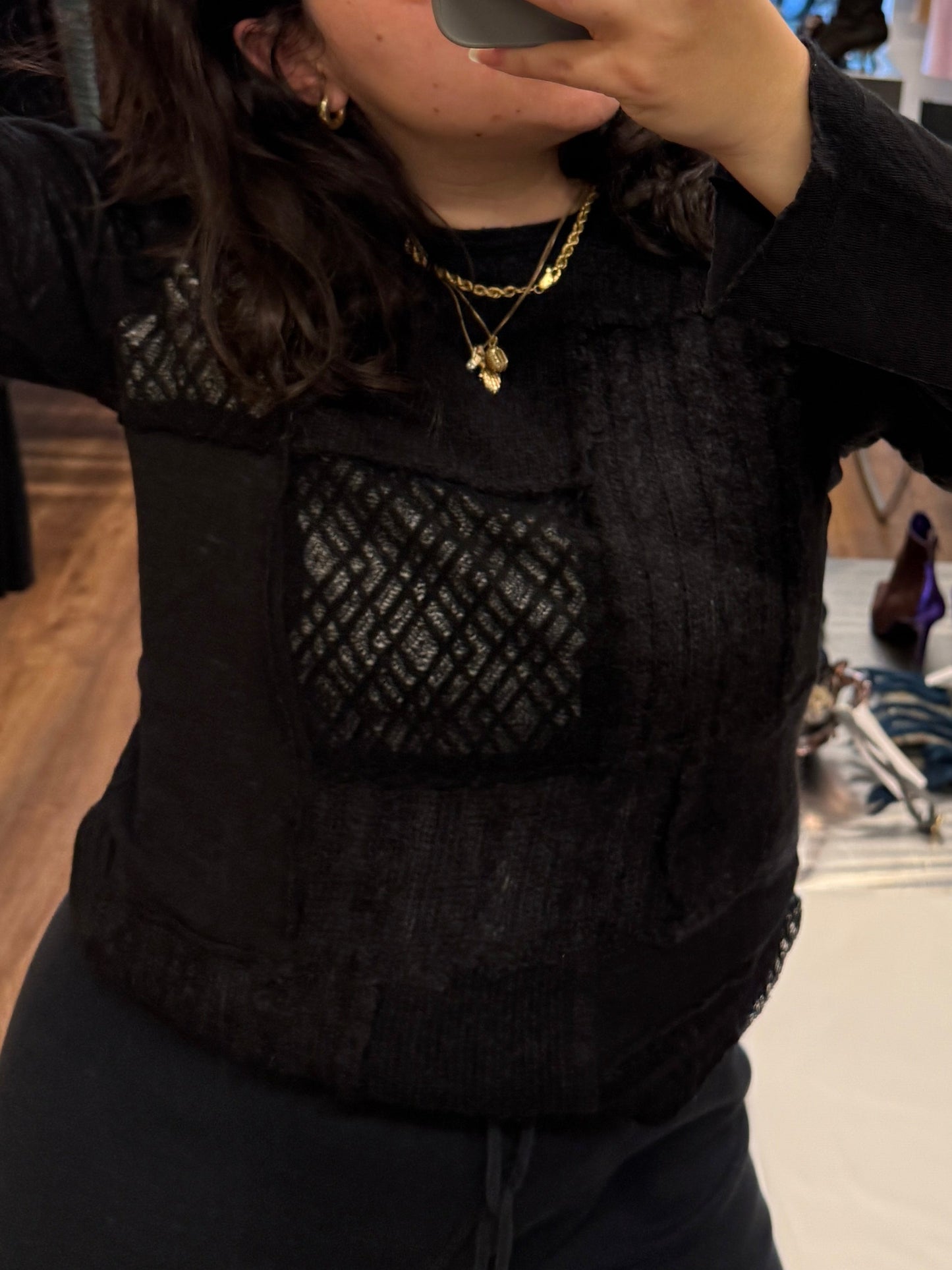 tricot COMME des GARÇONS Deconstructed Knit Top circa 2003