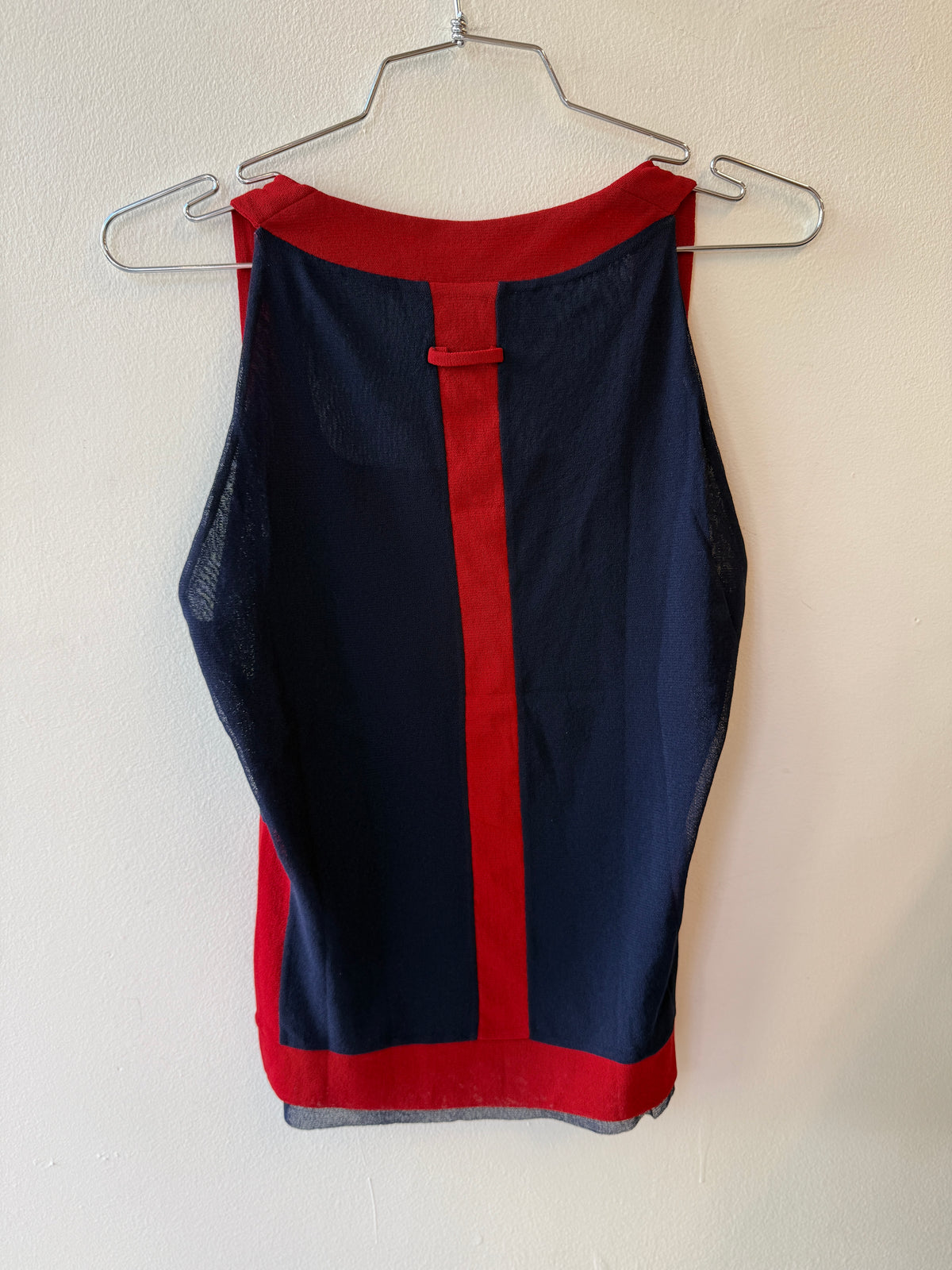 Jean Paul Gaultier Soleil Sheer Colorblock Tank Top 2000s