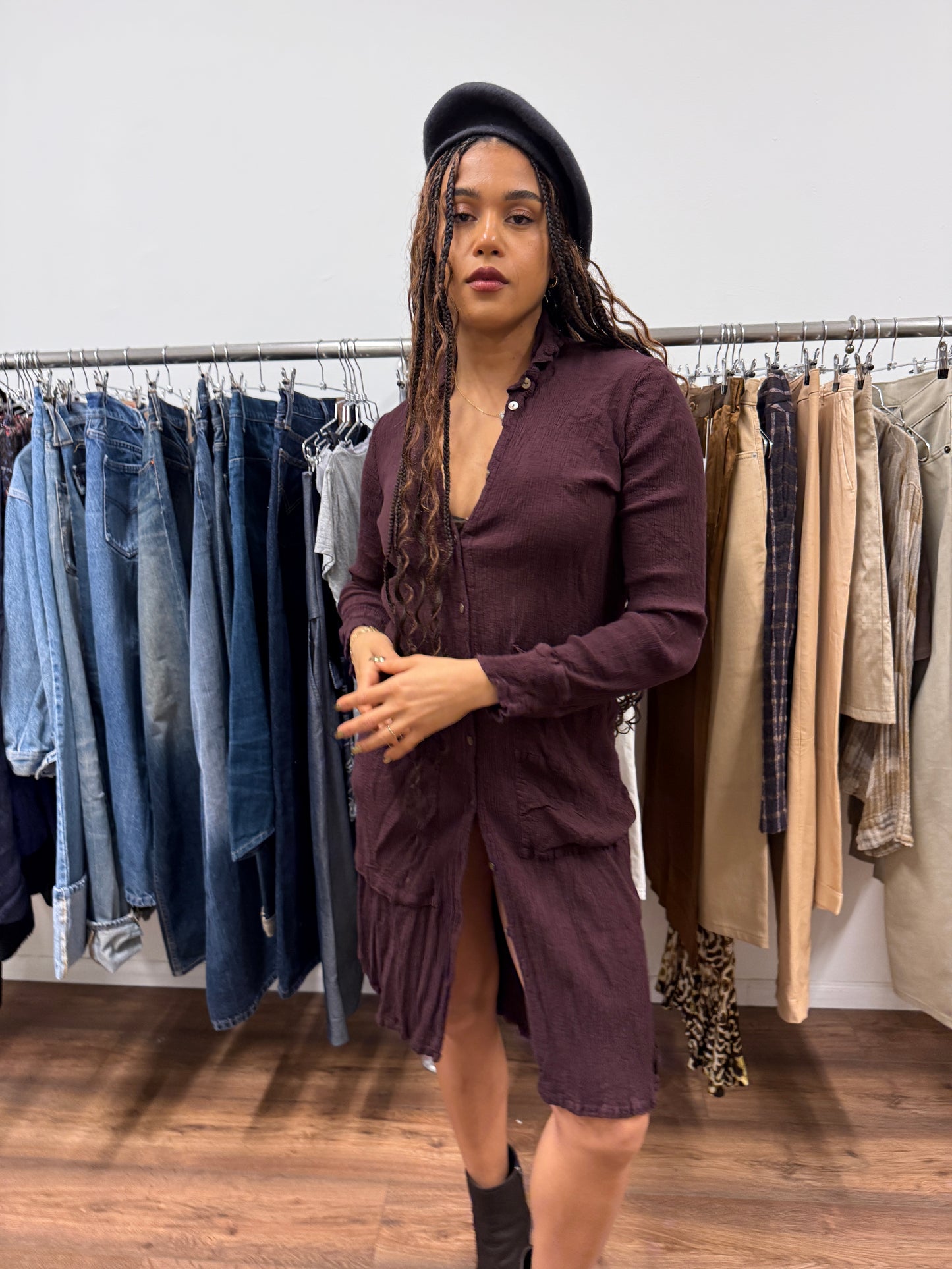 Tsumori Chisato Crinkled Buttoned Dress / Long Shirt