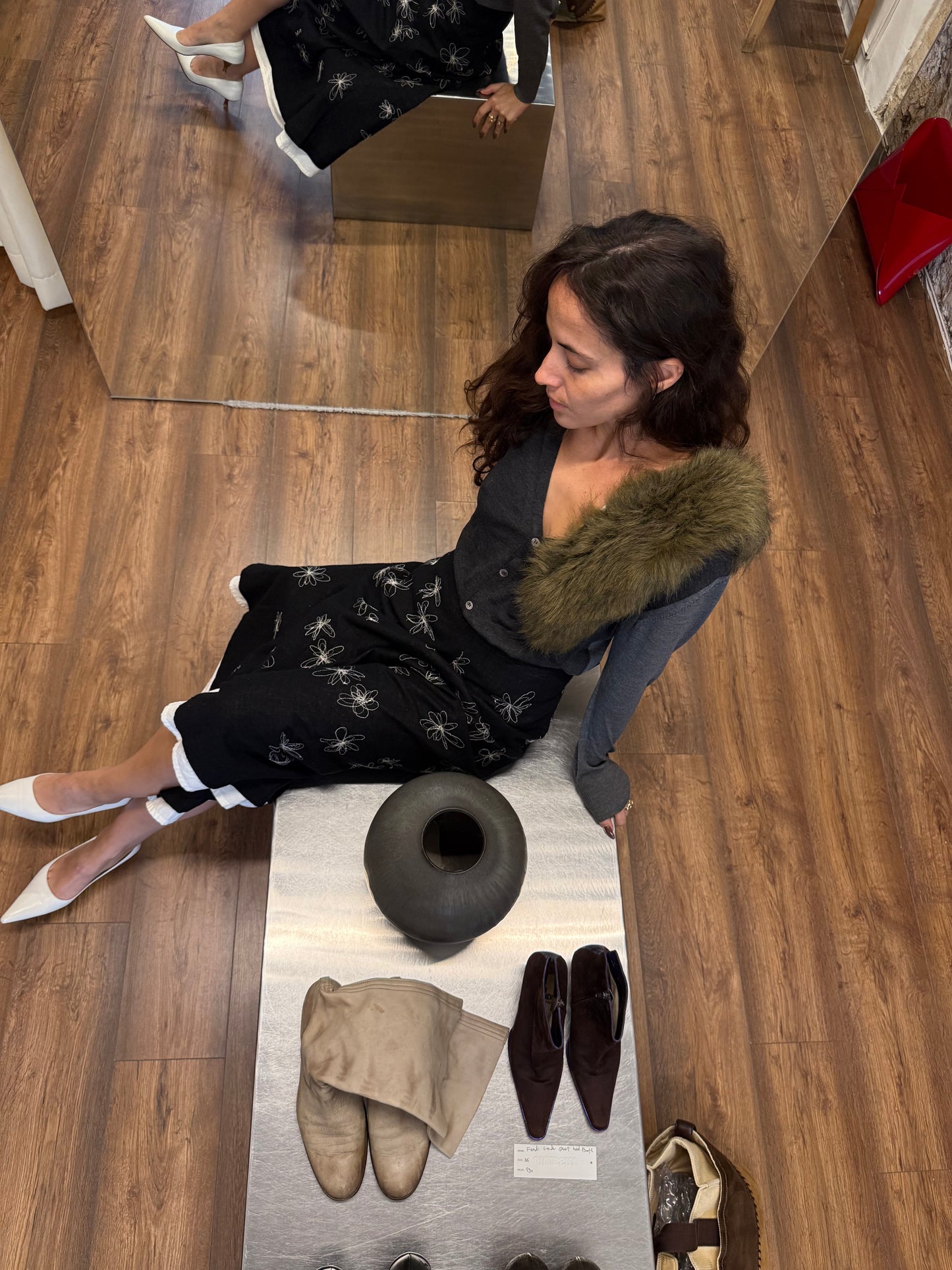 tricot COMME des GARÇONS EmbroiderySkirt