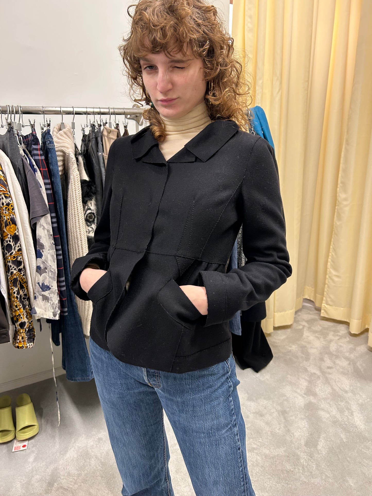 MIU MIU fitted wool jacket