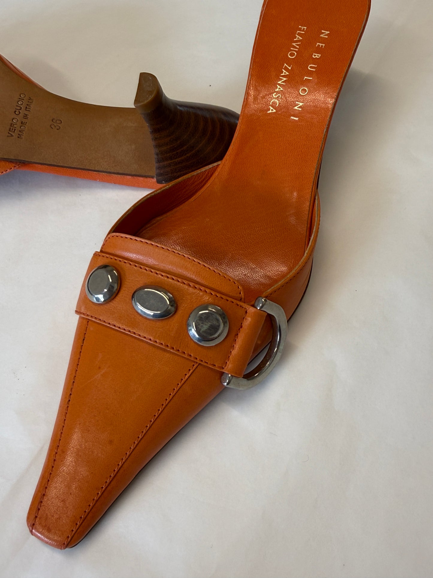 Nebuloni – Flavio Zanasca Studded Mule Heels