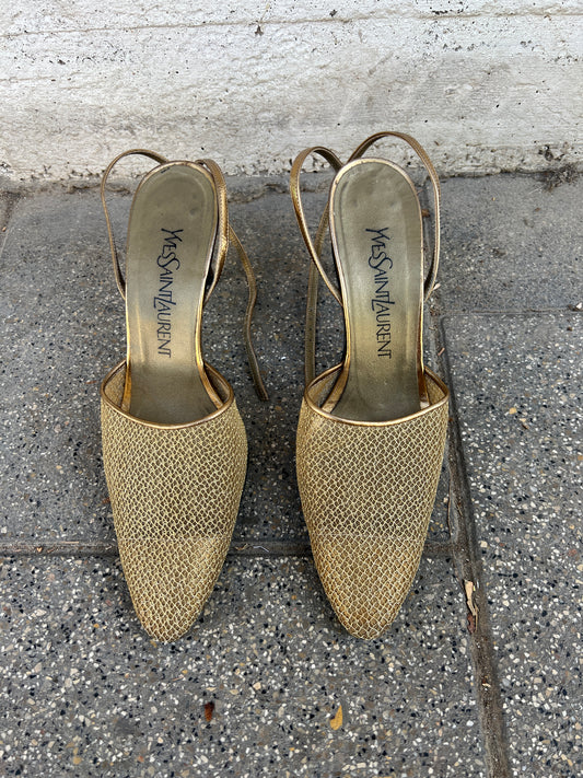 Ysl wrap heels