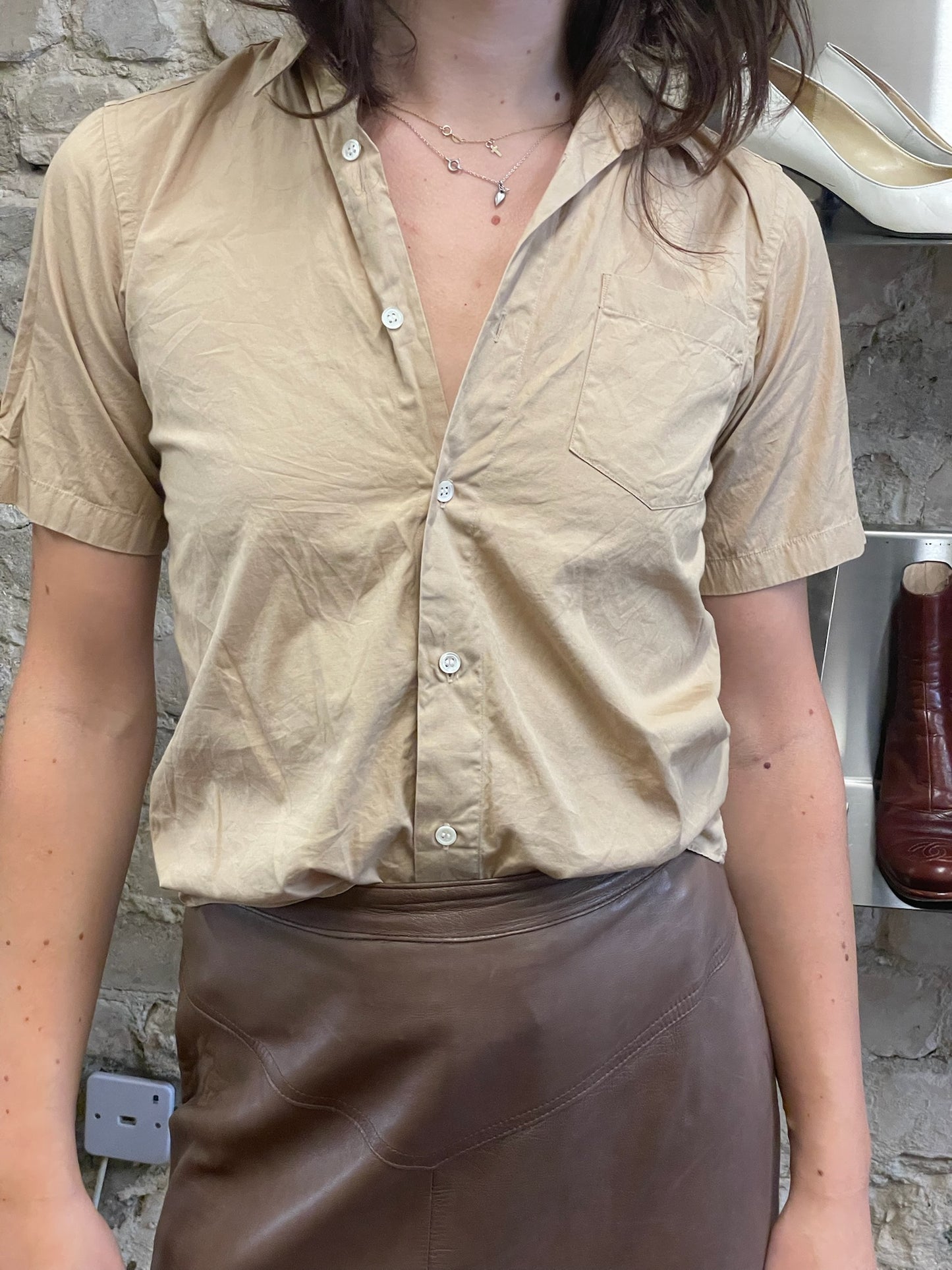 ZUCCa Beige Short Sleeve Shirt