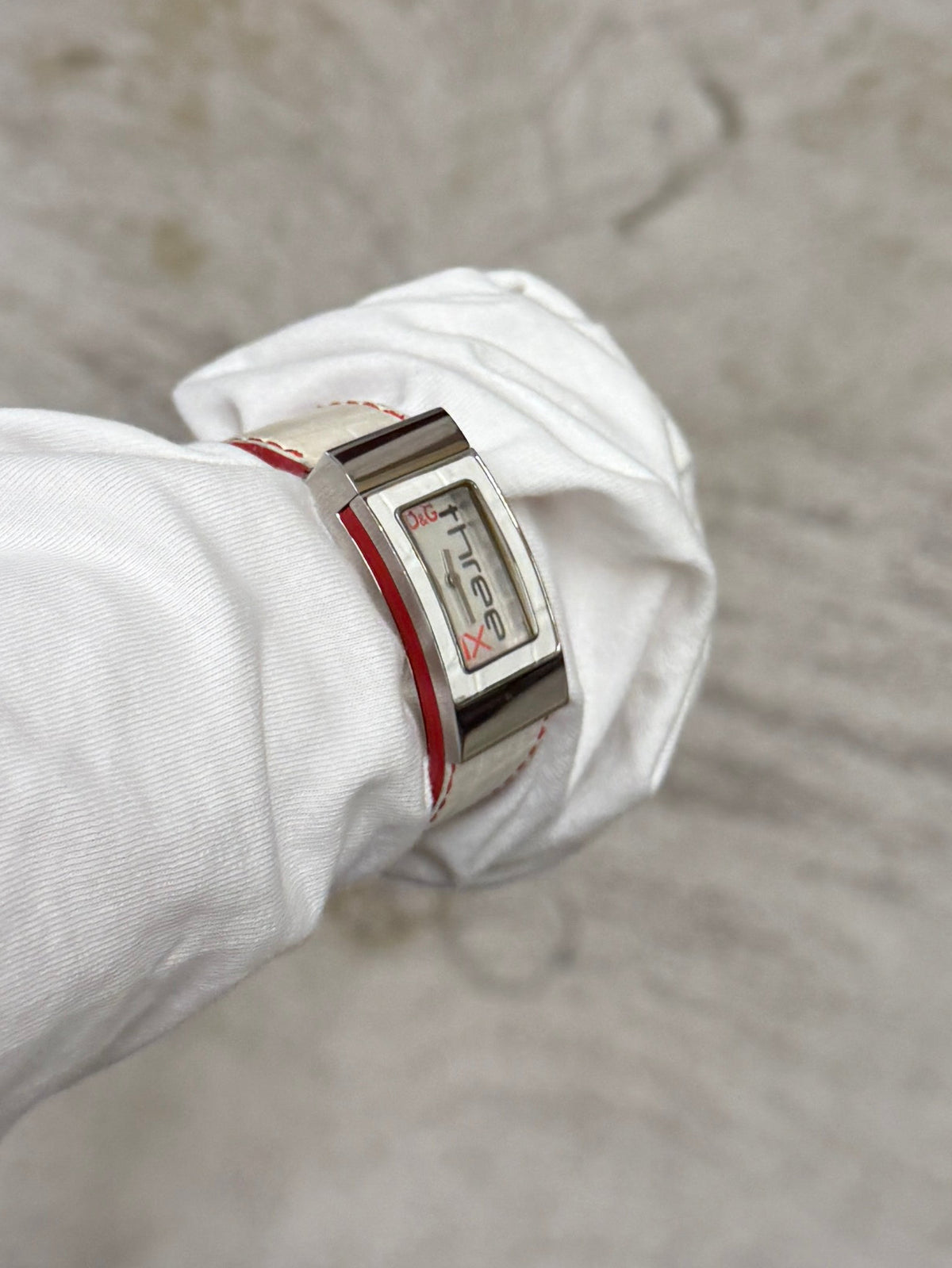 D&G Dolce & Gabbana Time Graphic Leather Watch
