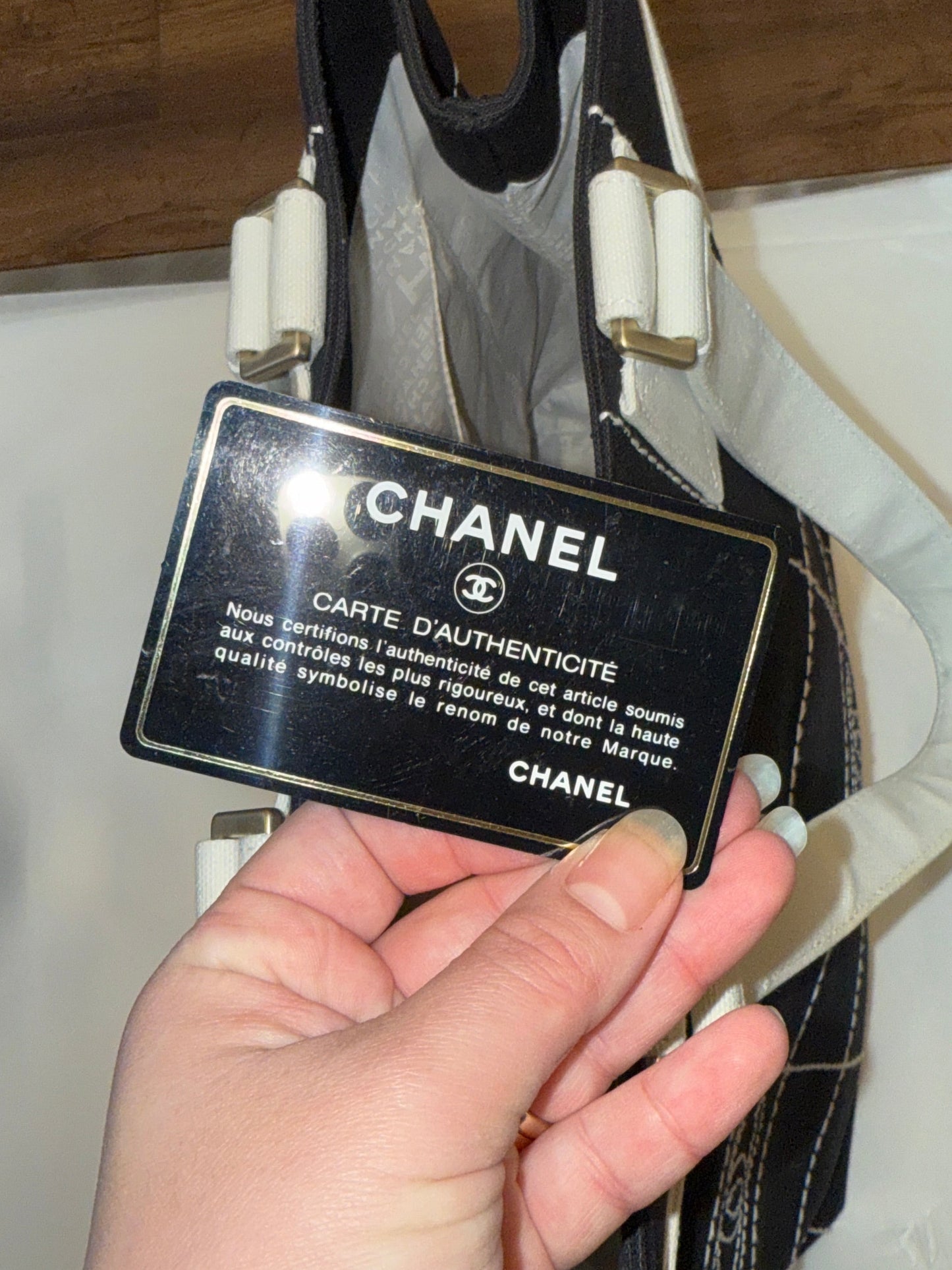 Chanel Quilted Canvas Tote Bag 2003
