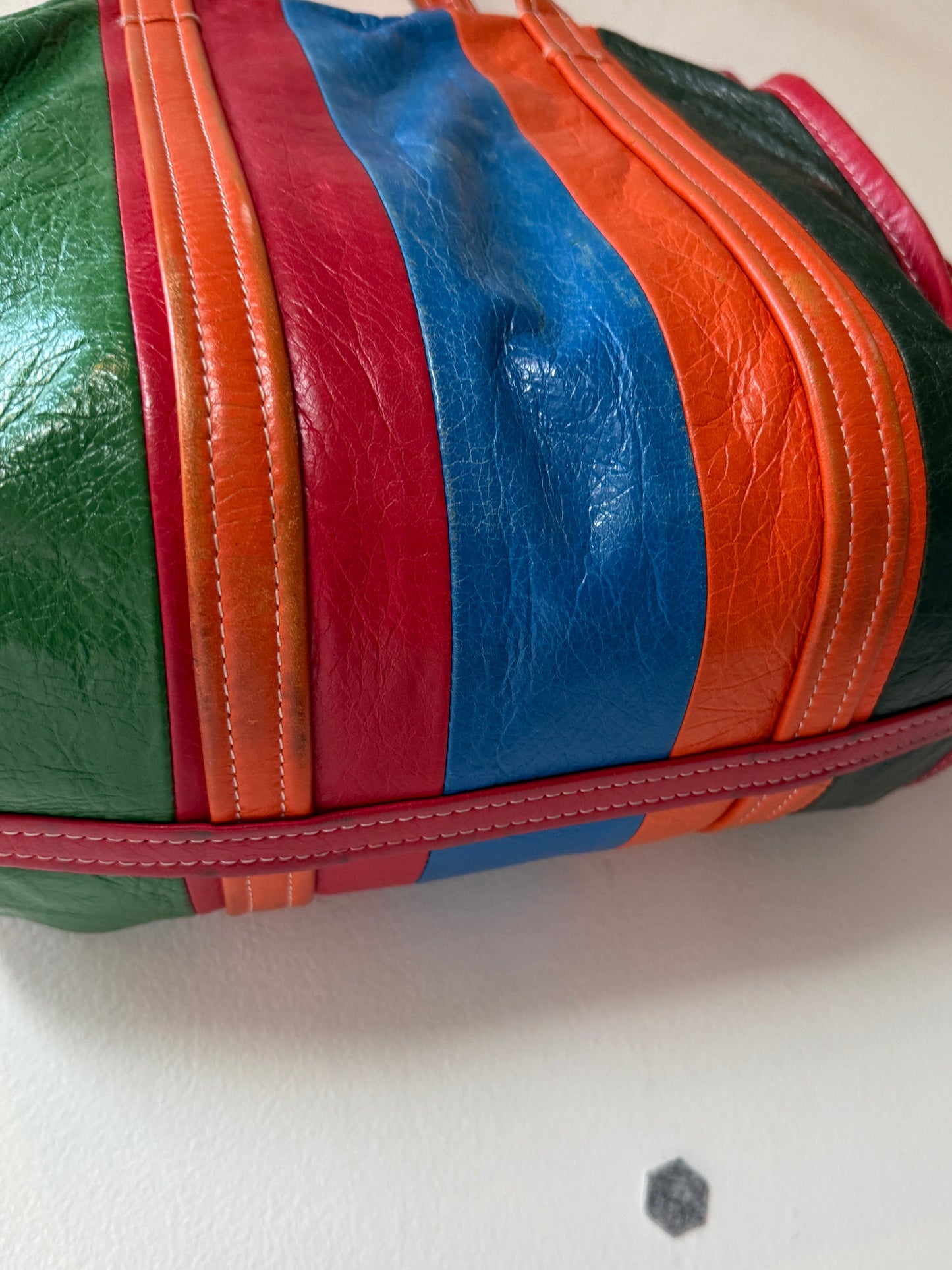 Balenciaga Circa 2017 Bazar Shopper S Multicolor Leather Bag
