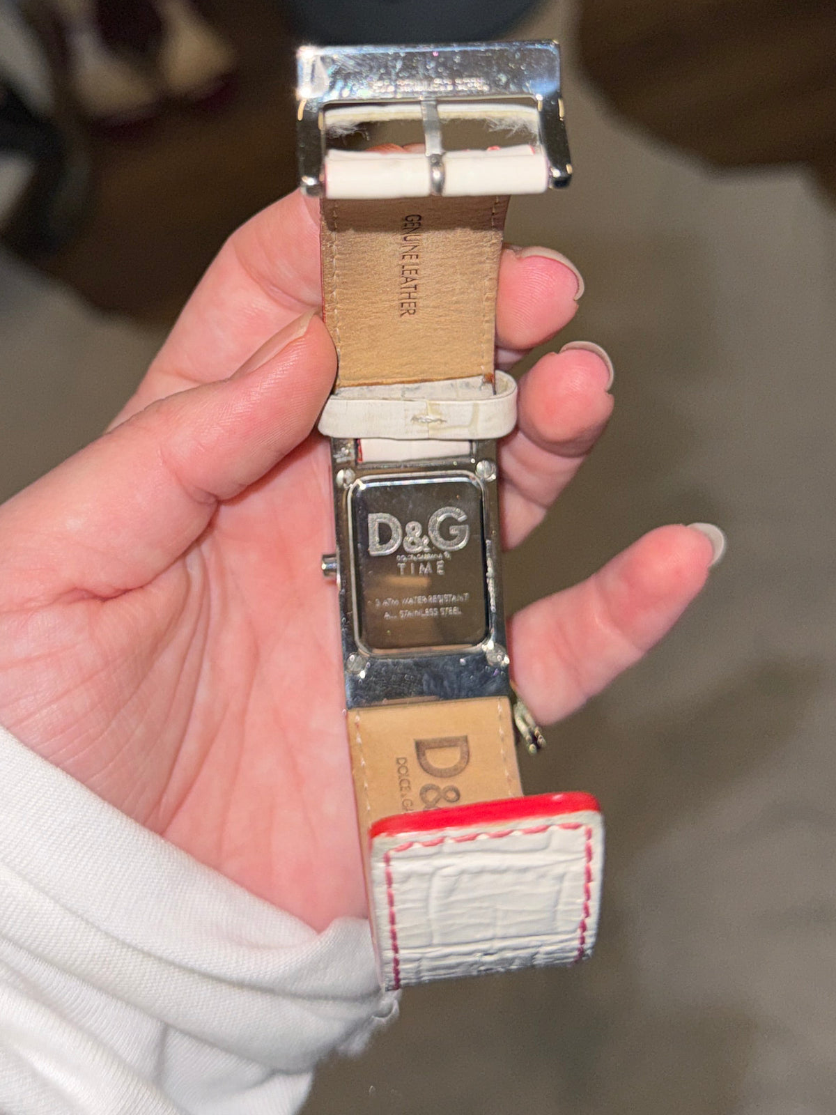 D&G Dolce & Gabbana Time Graphic Leather Watch