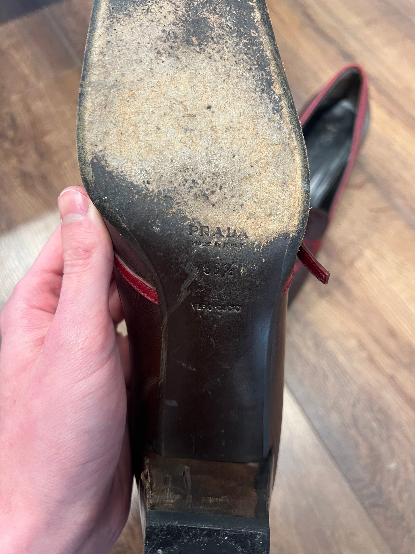 Prada Buckle Mary Janes