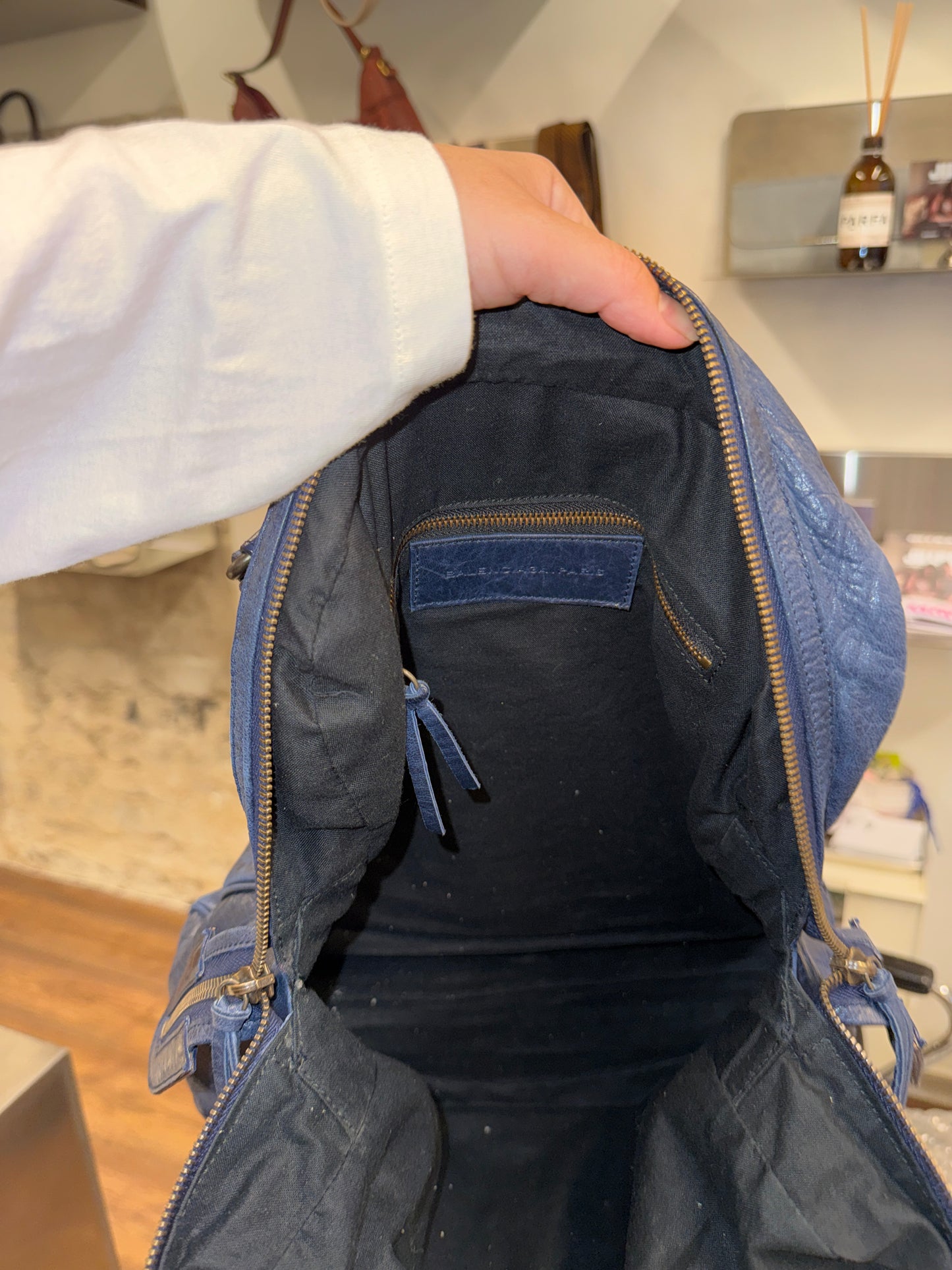 Balenciaga Motorcycle City Bag Sapphire Blue