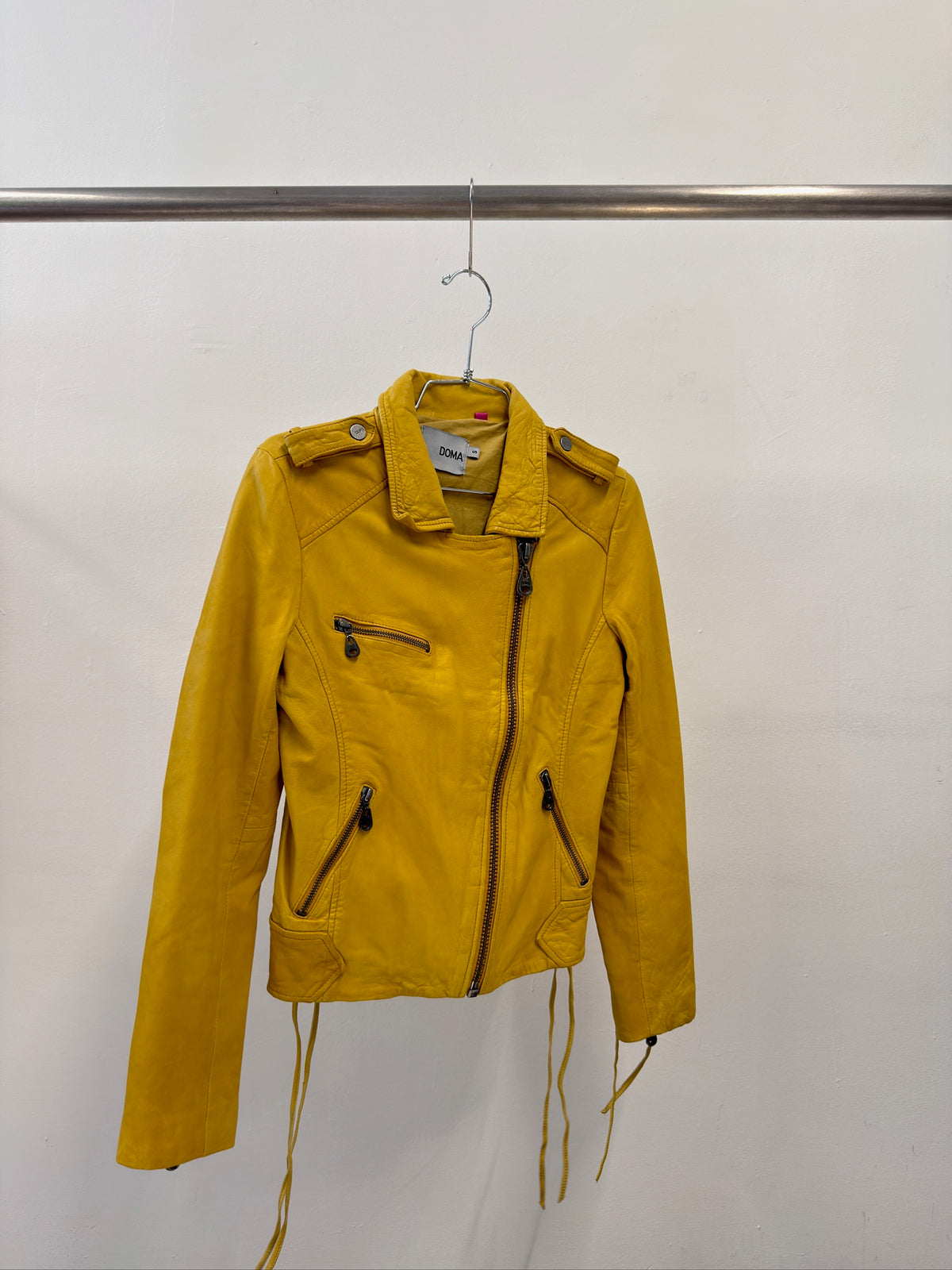 DOMA Leather Biker Jacket S