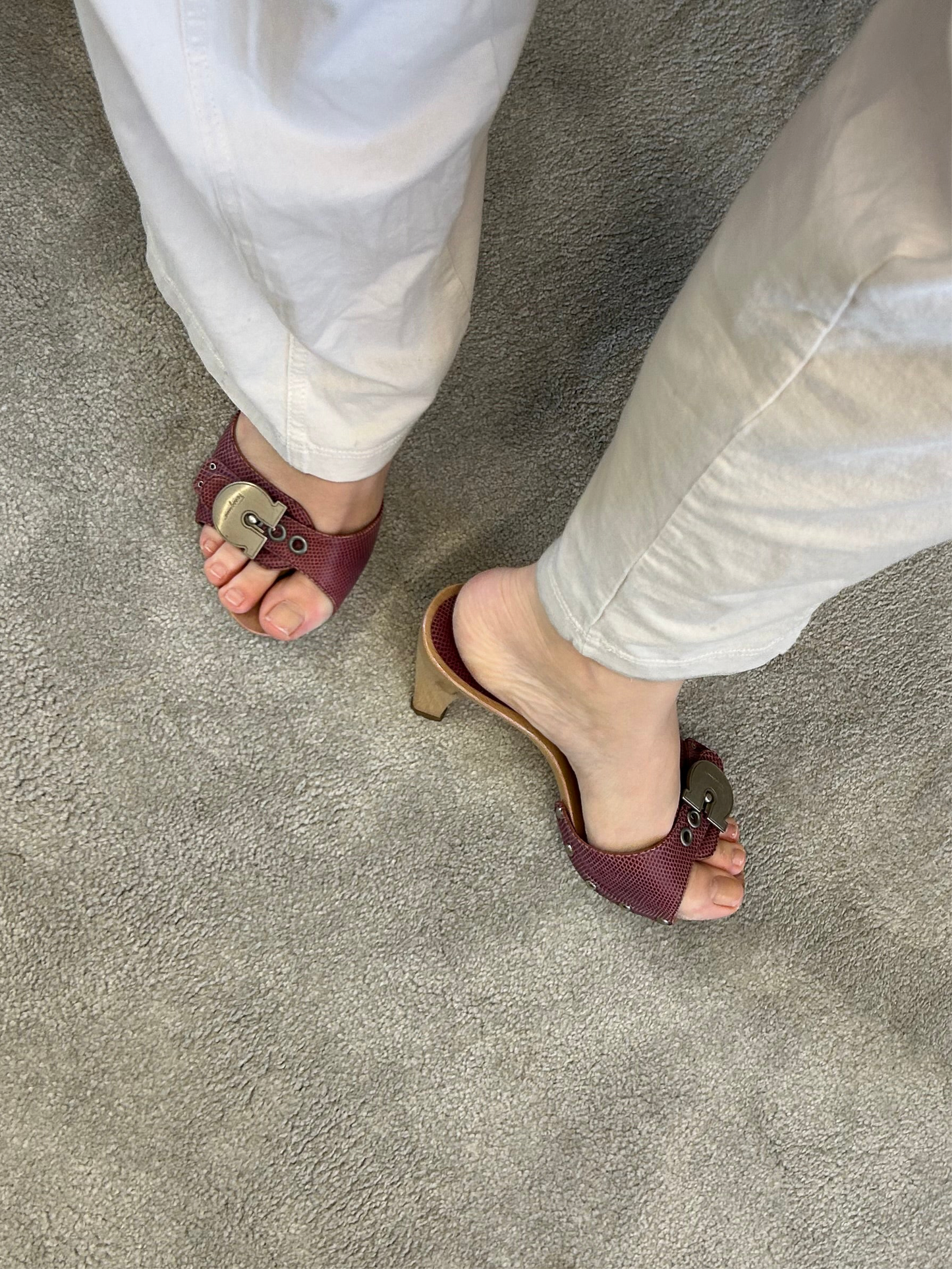 Salvatore Ferragamo wooden heels