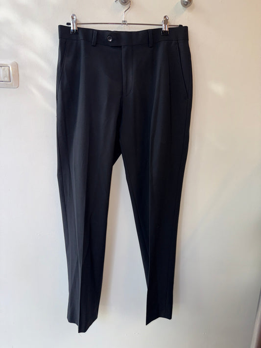Bar III Black Wool-Blend Tailored Trousers