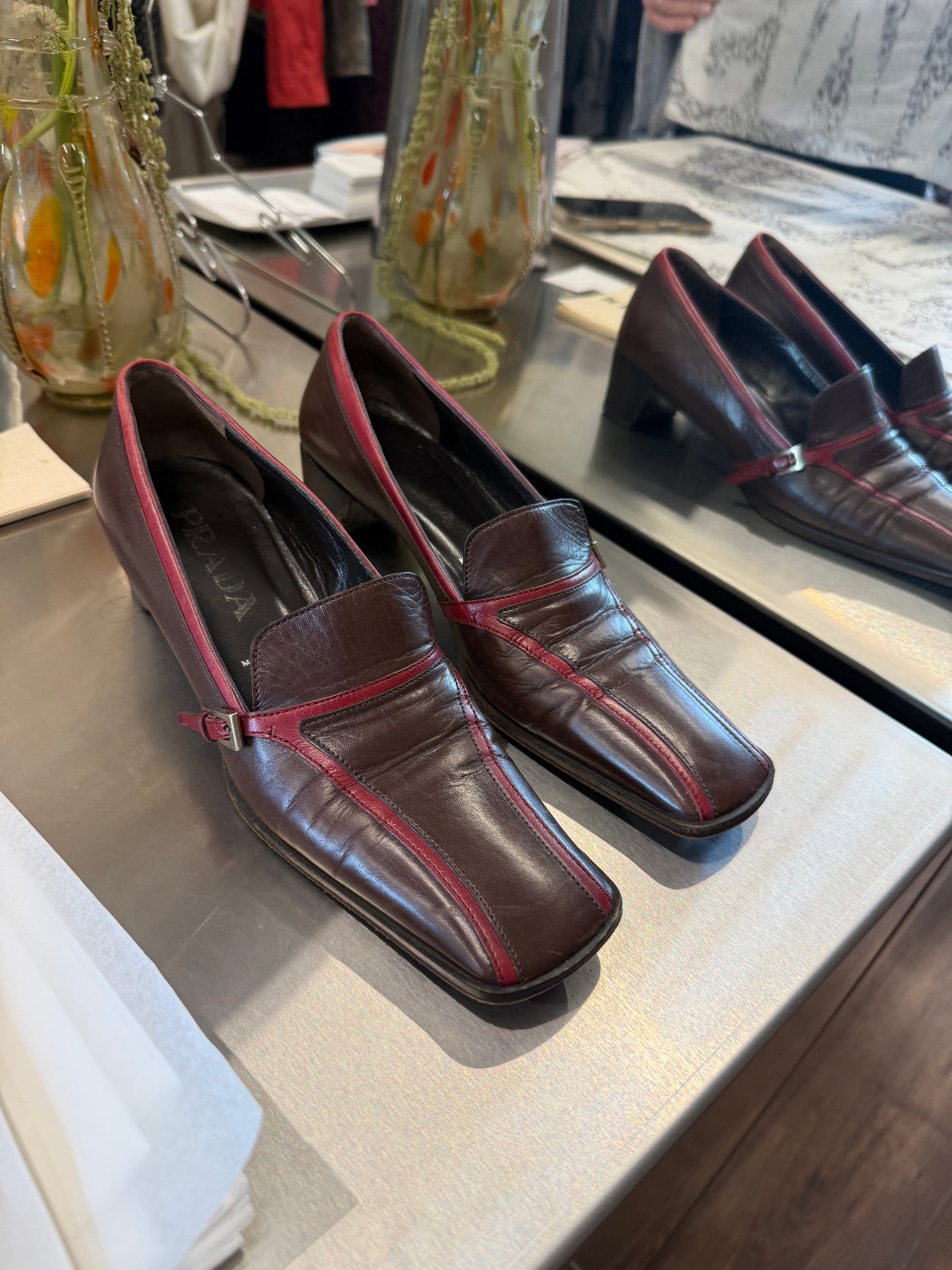 Prada Buckle Mary Janes