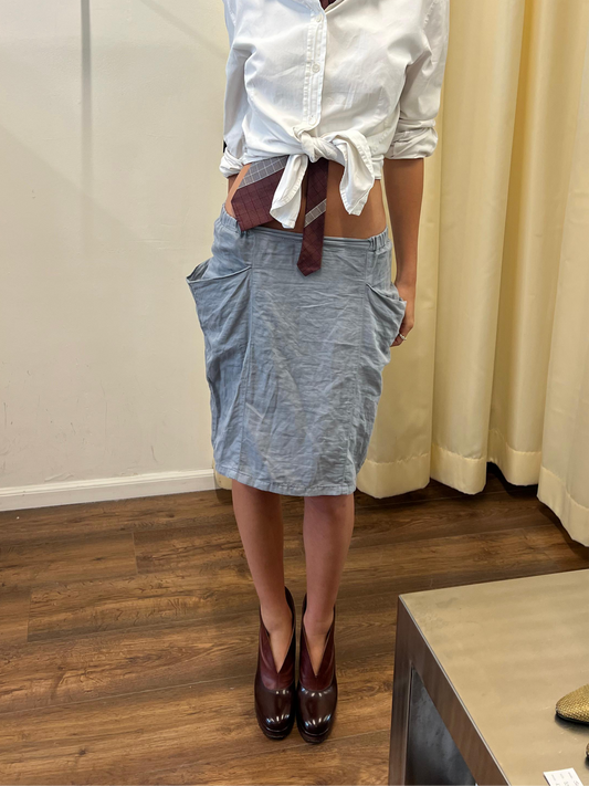 MM6 Distorted Skirt/Strapless Top