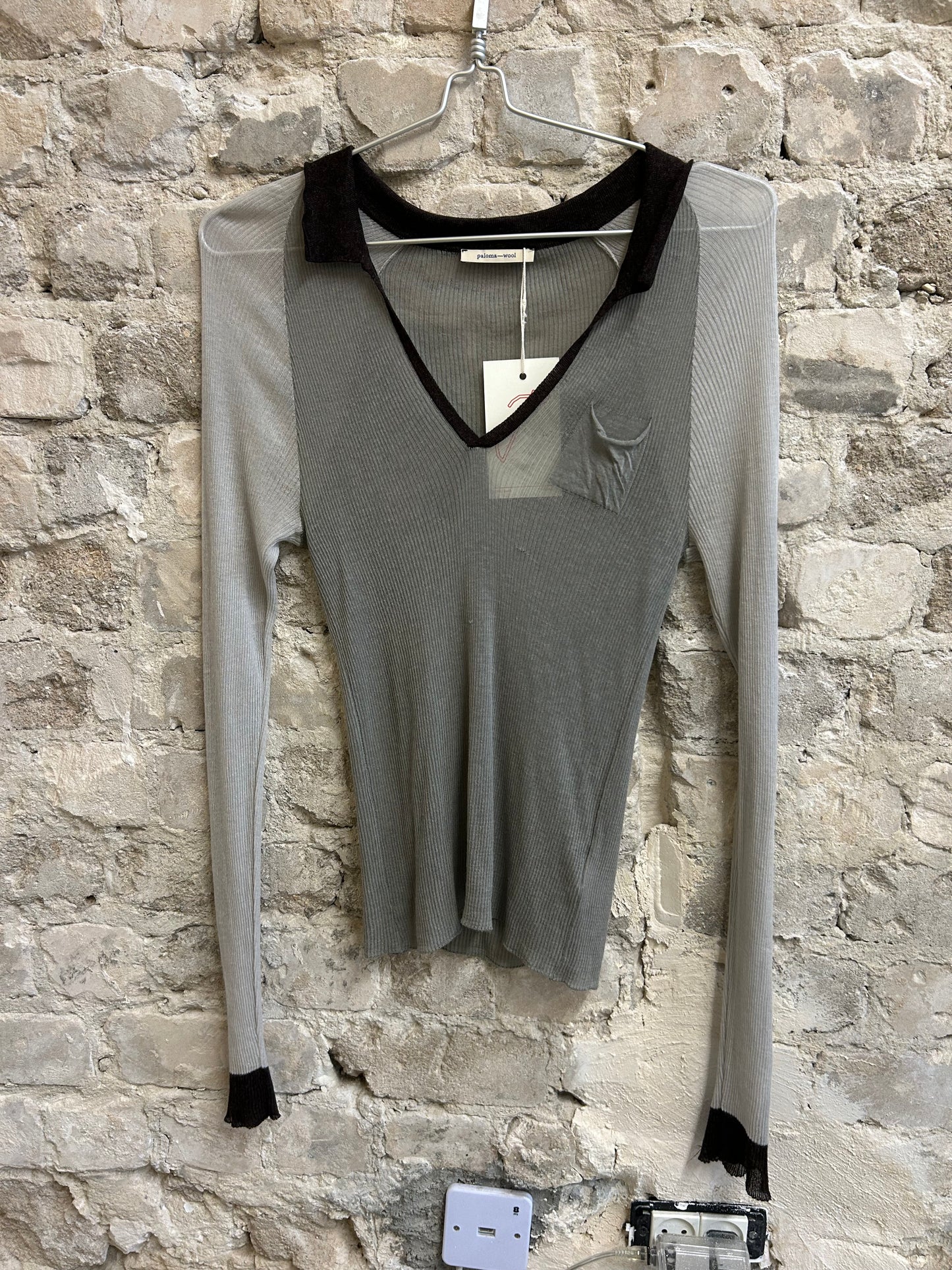 PALOMA WOOL sheer knit top