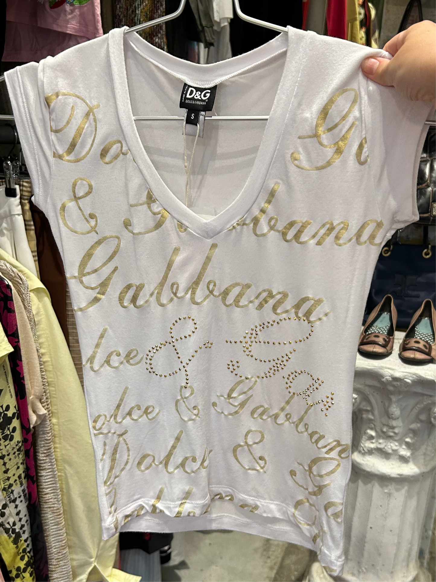 D&G gold ‘Dolce & Gabbana’ shirt