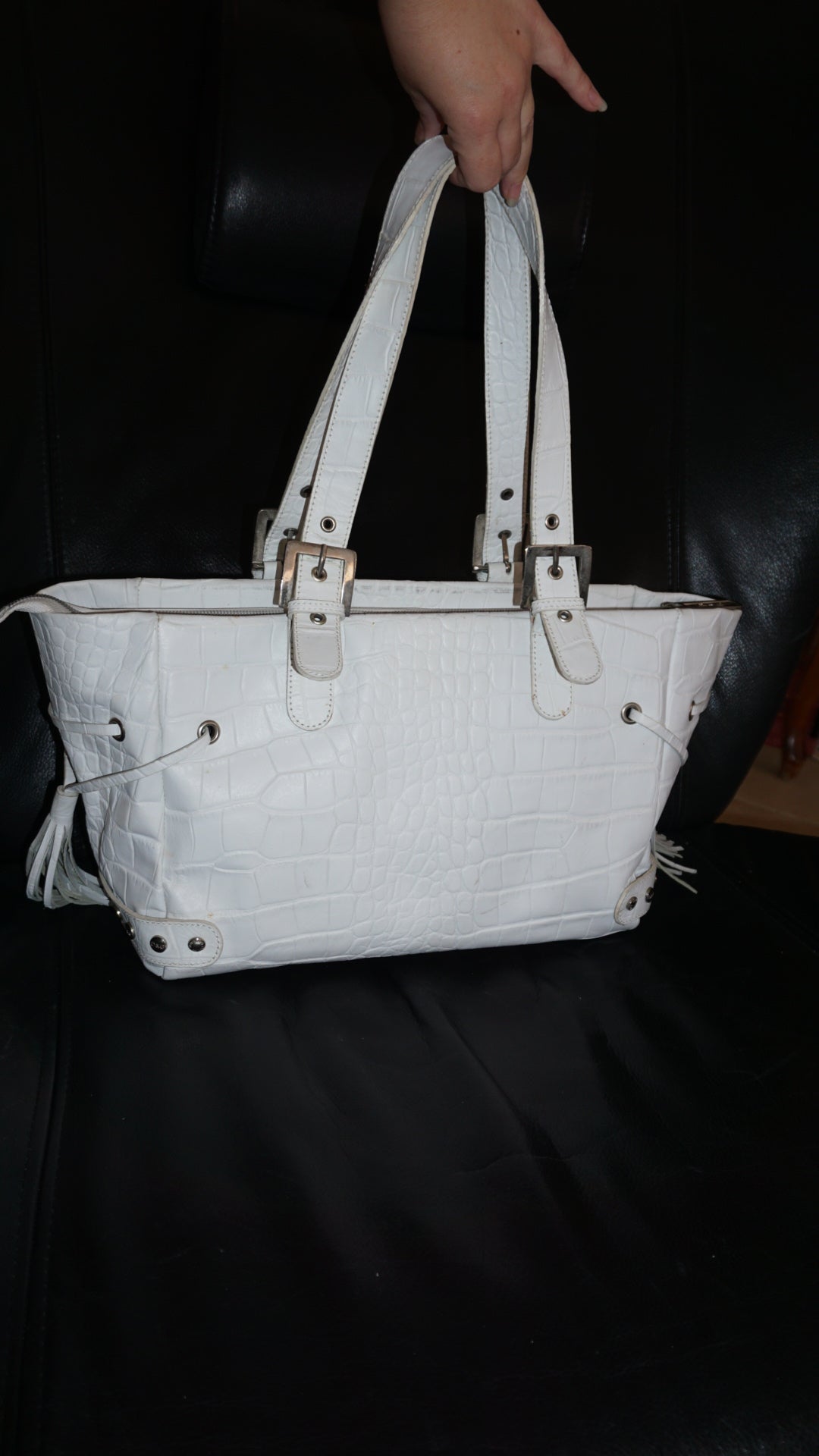 D&G leather large shoulder bag