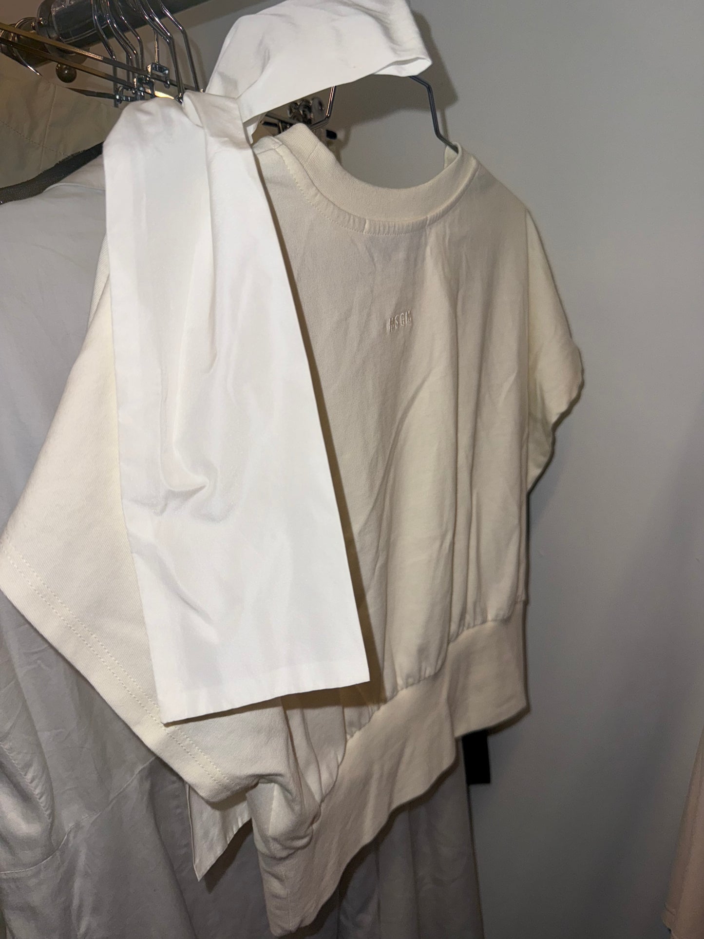 Msgm Bow Cropped Top