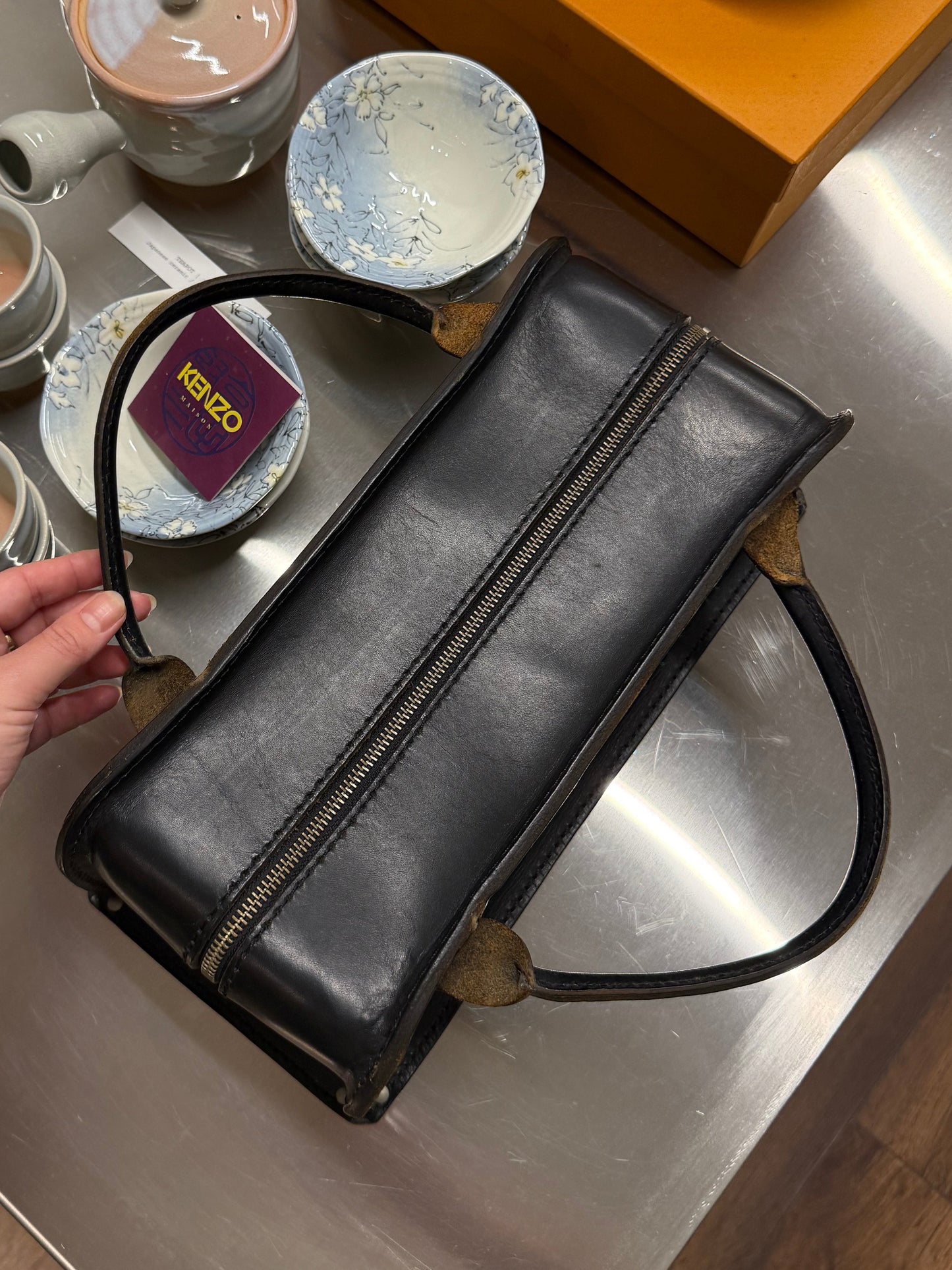 Comme des Garçons 2004 Studded Leather Box Bag