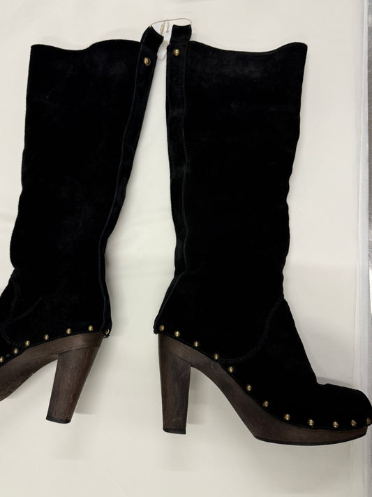 Dolce & Gabbana D&G Suede Studded Heeled Boots Early 2000s