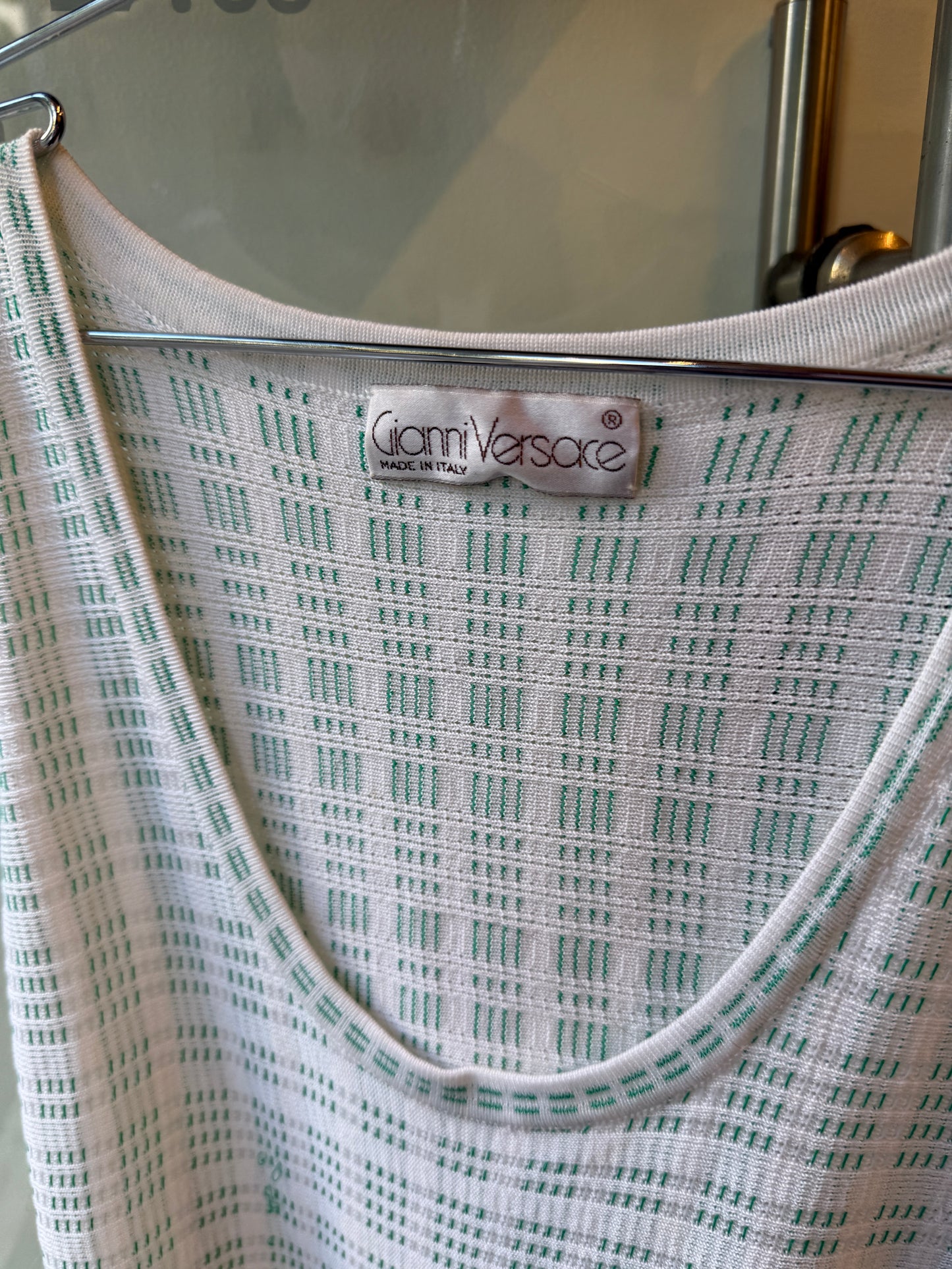 1990s Gianni Versace textured knit tank / dress