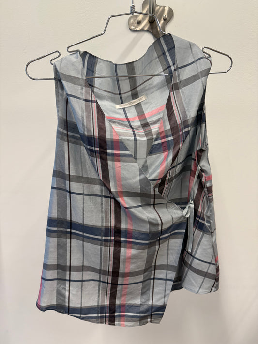 Yohji Yamamoto +Noir Draped Check Top