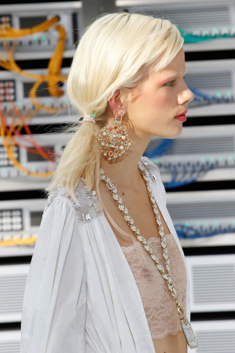 Chanel Spring 2017 Pearl Clip-On Earring