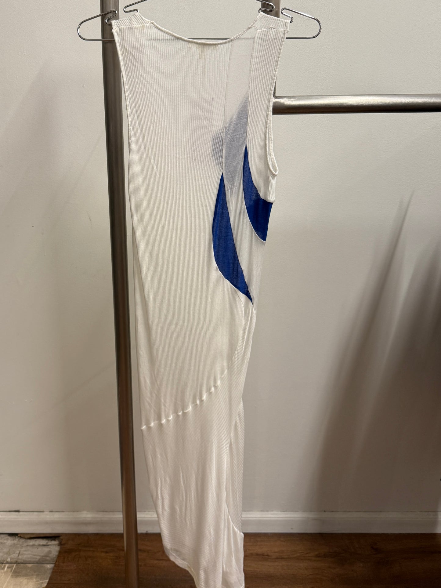 Helmut Lang Asymmetric Ribbed Knit Dress 2004