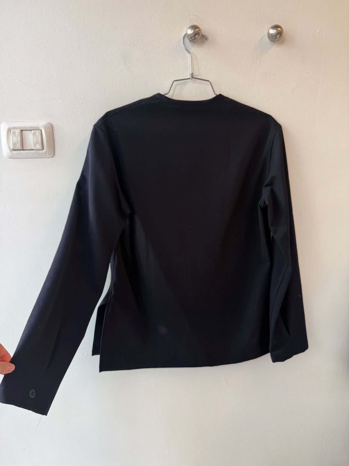 LIMI feu by Yohji Yamamoto Black Sculpted Wool Cardigan