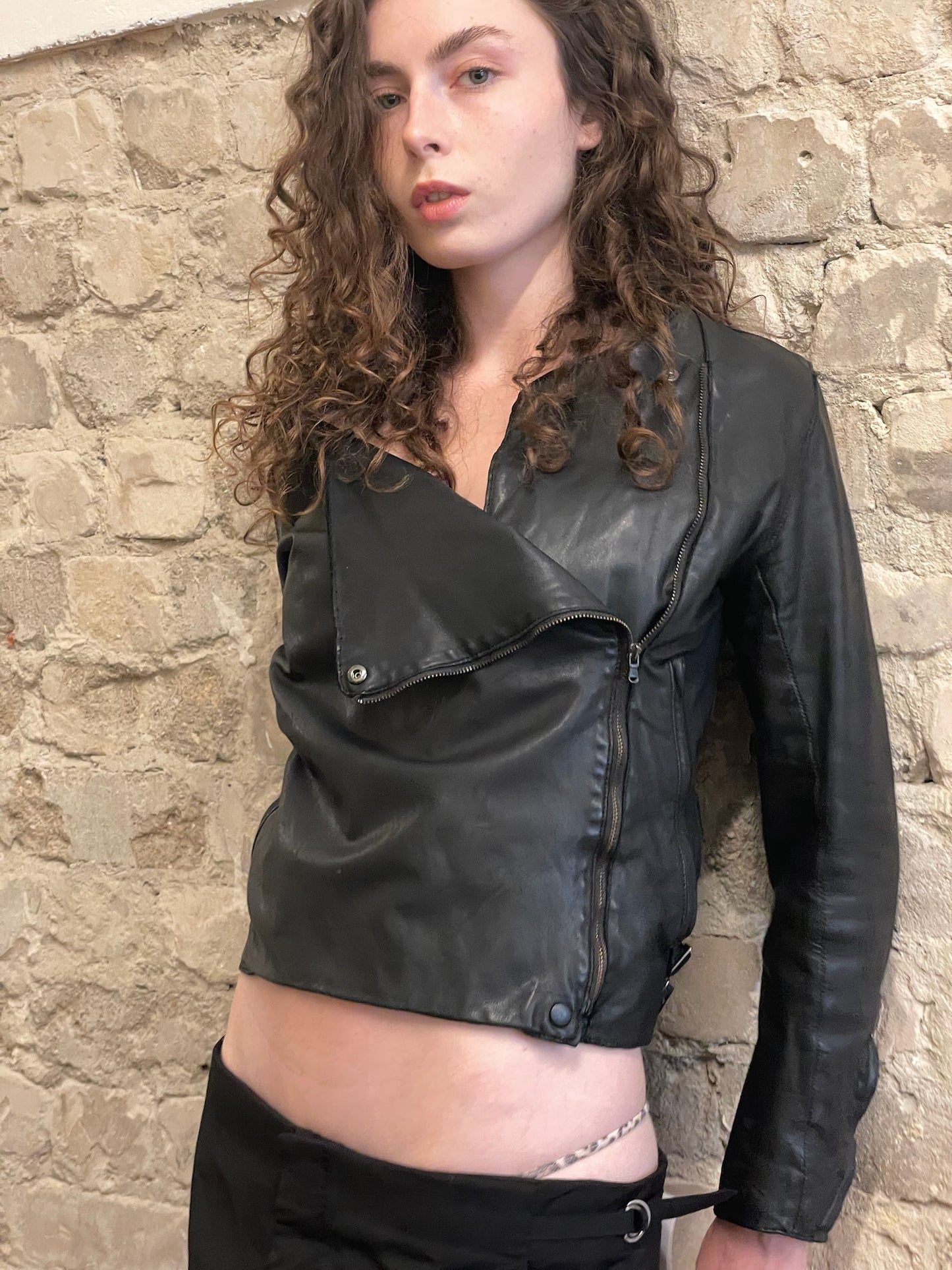 Sisii Washable Leather Rider Jacket