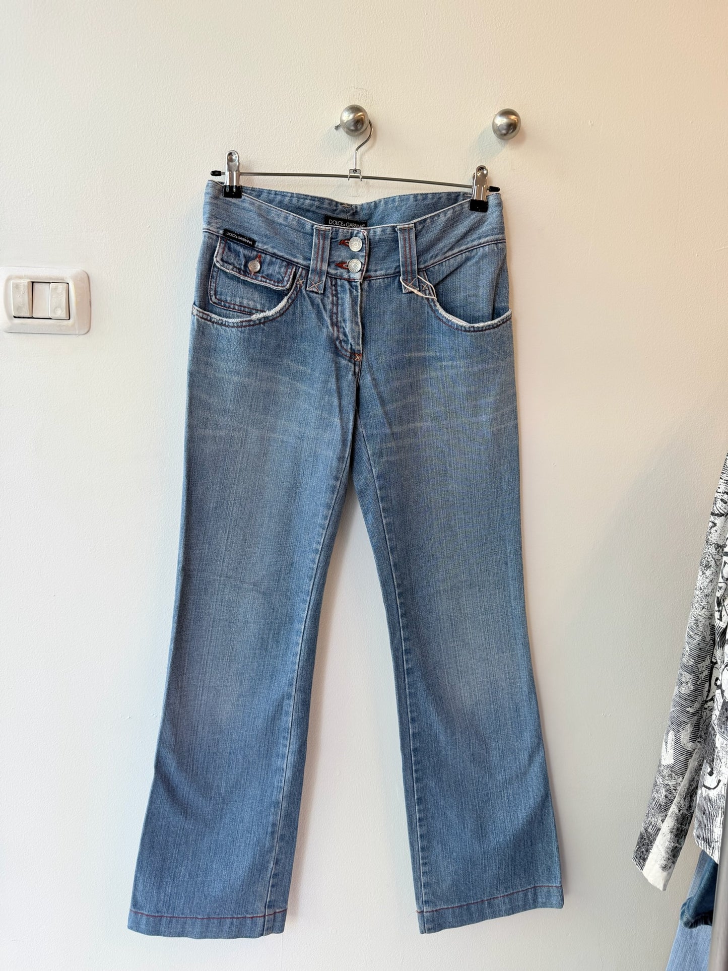 Early 2000s Dolce & Gabbana DG Low-Rise Flared Jeans