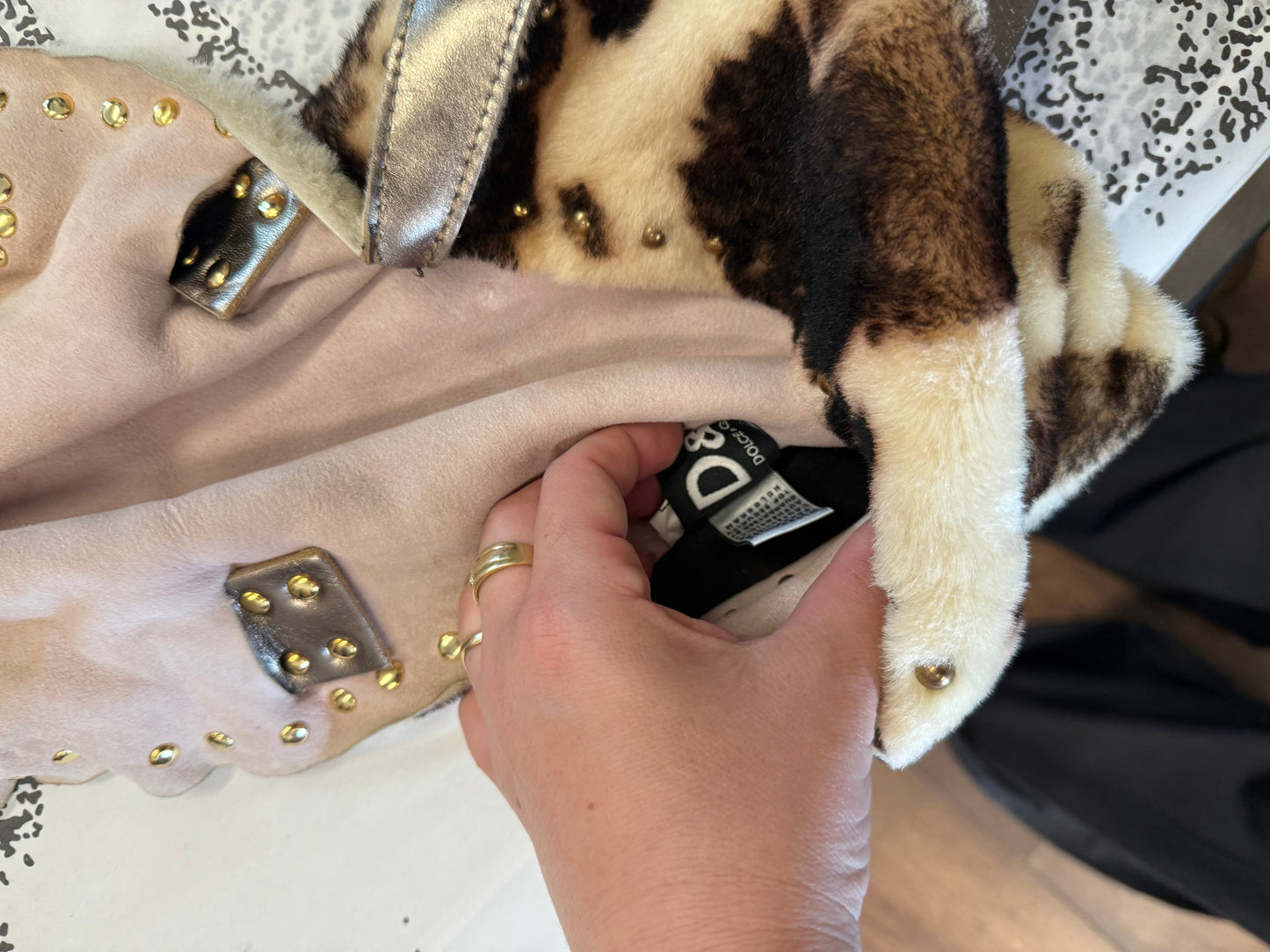 Dolce & Gabbana Y2K Faux Fur Shoulder Bag