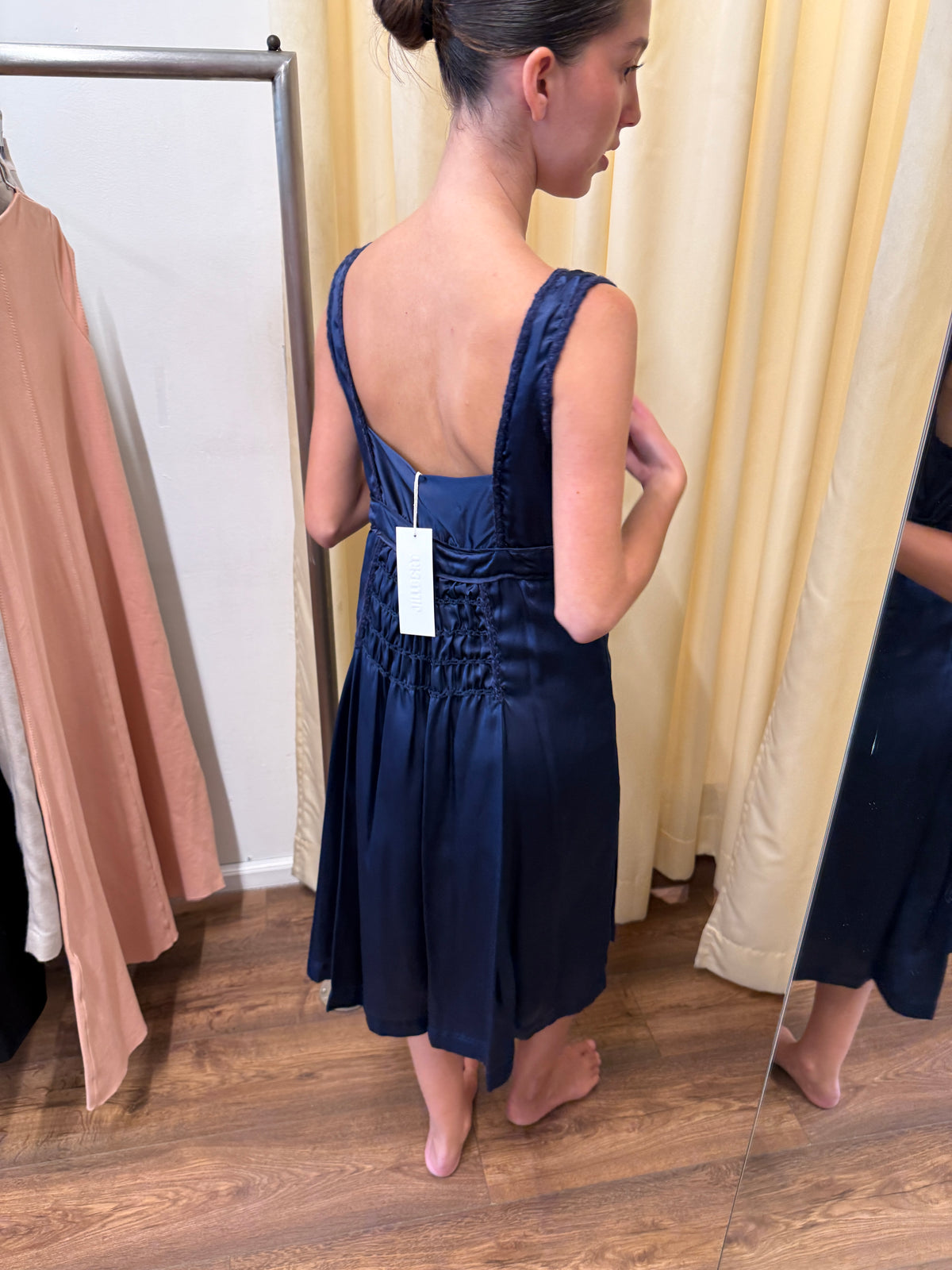 Sportmax Code Max Mara 100% Silk Navy Dress