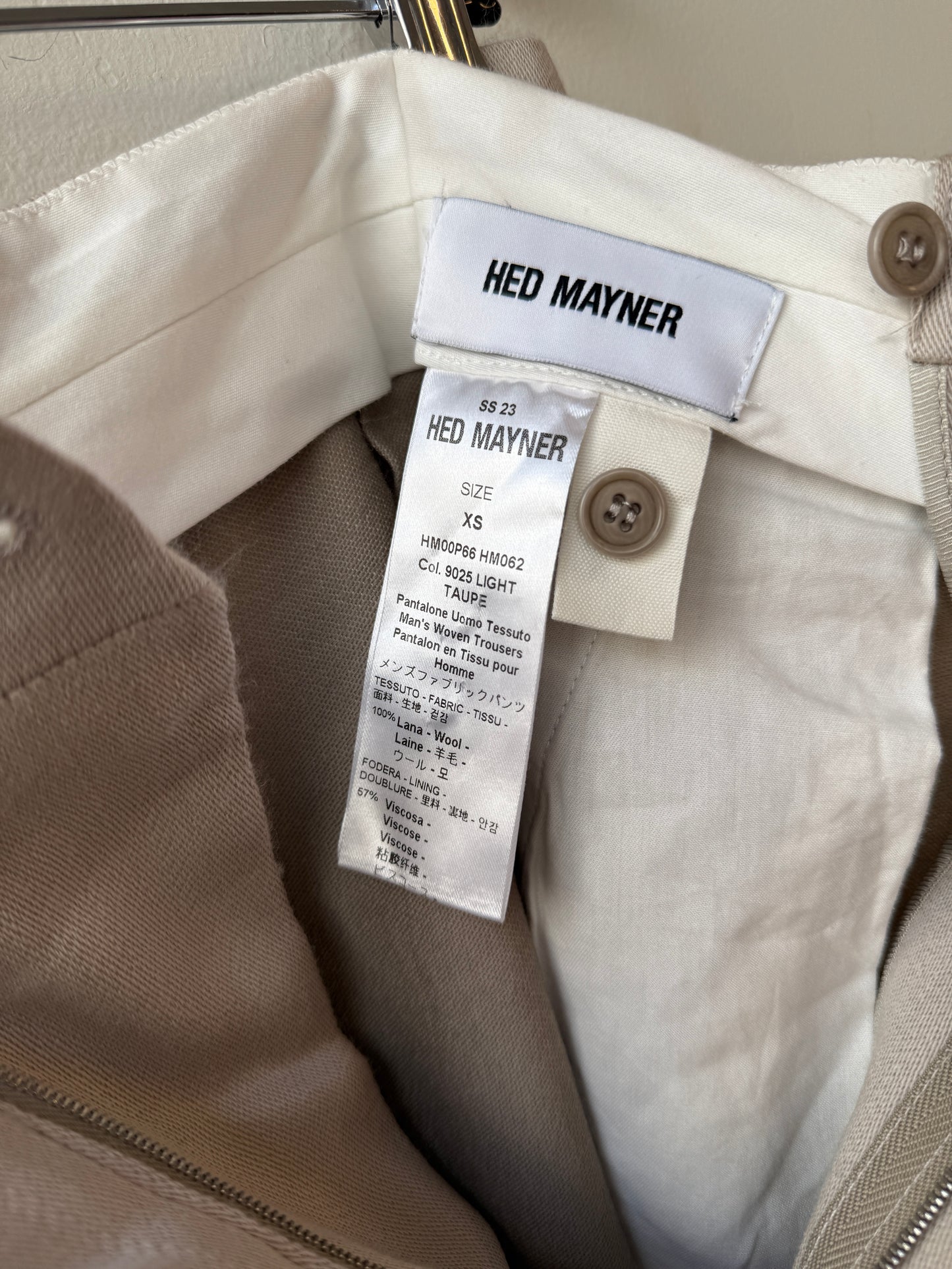 Hed Mayner SS23 Wool Pleated Trousers