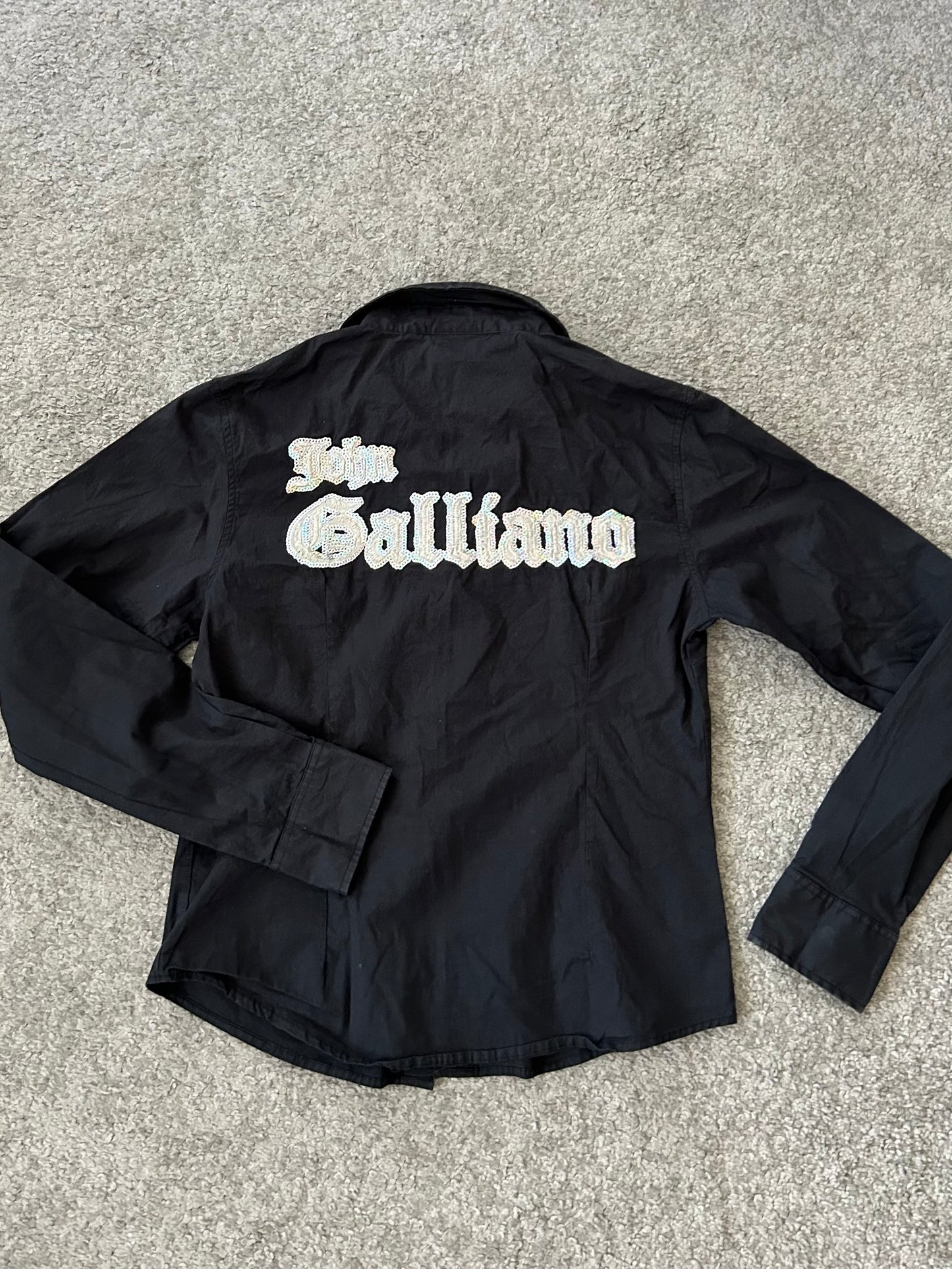 JOHN GALLIANO embroidered logo shirt