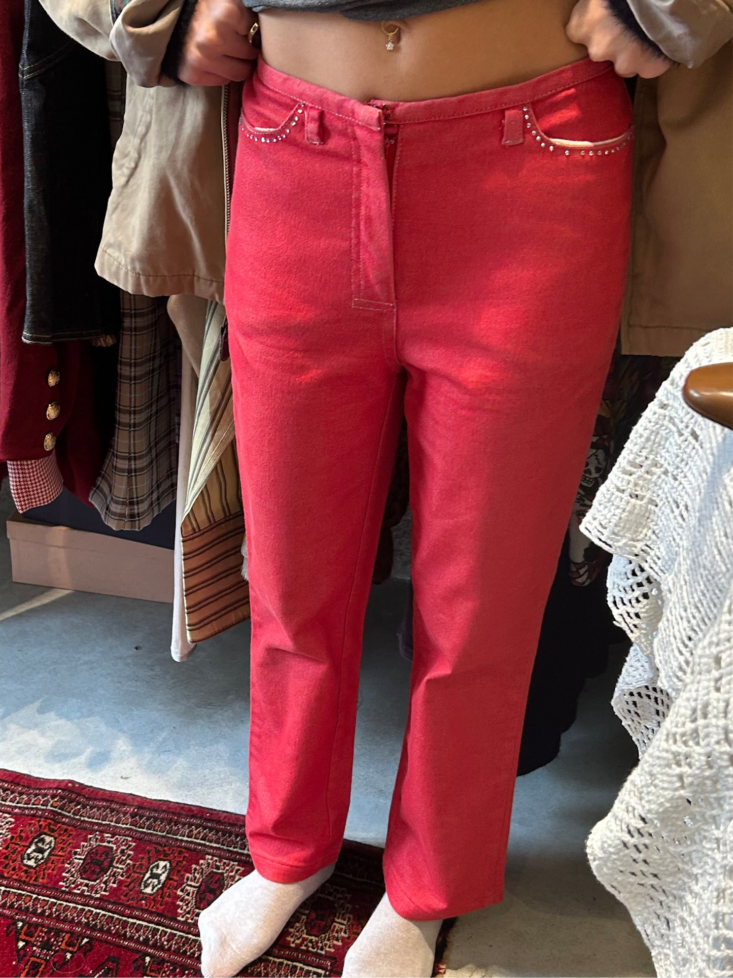 vintage red pants